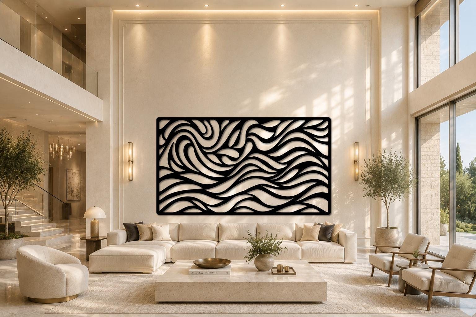 Art Mural Metalik – Abstrakt për Oborr – punim artizanal çeliku nga AR-TI Atelier – foto 6
