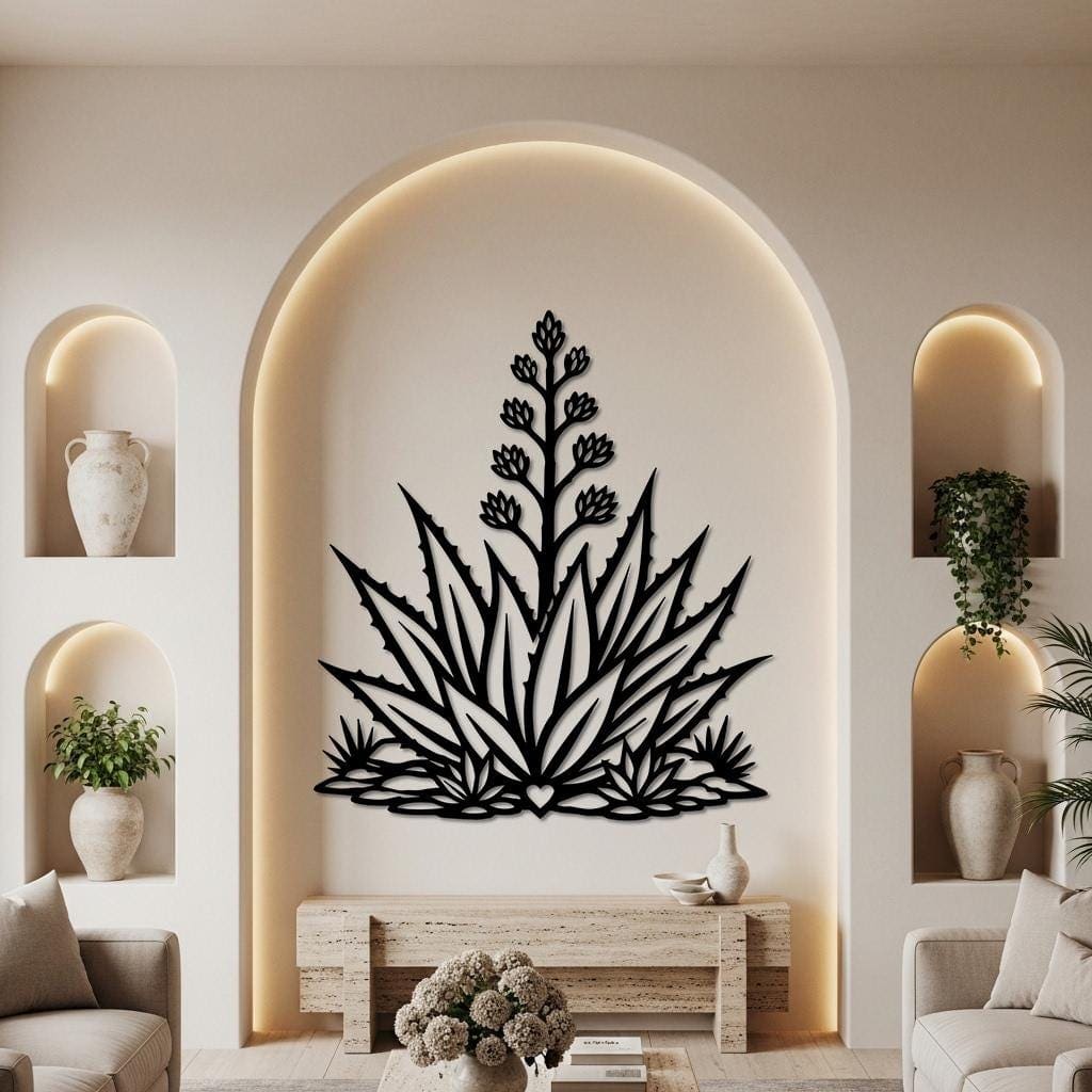 Art Mural Metalik – Agavja – punim artizanal çeliku nga AR-TI Atelier – foto 2