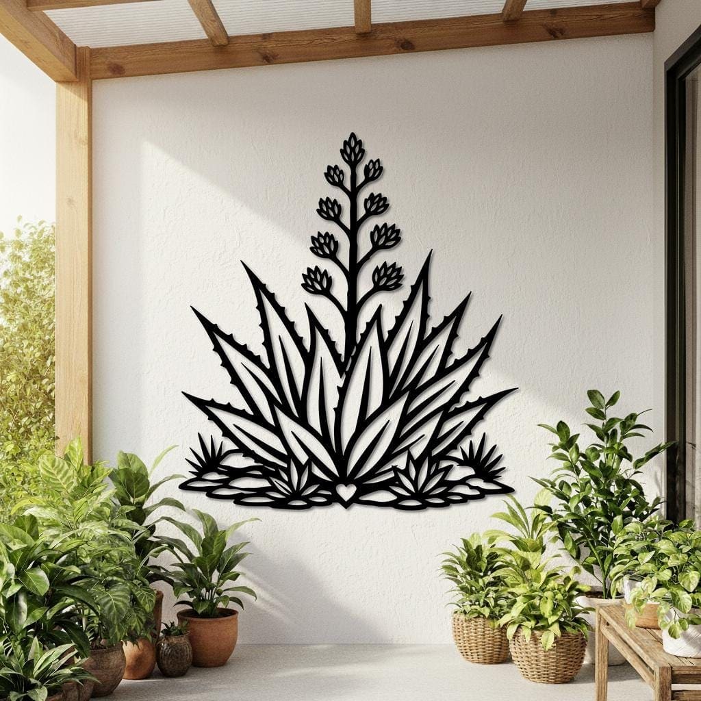 Art Mural Metalik – Agavja – punim artizanal çeliku nga AR-TI Atelier – foto 3