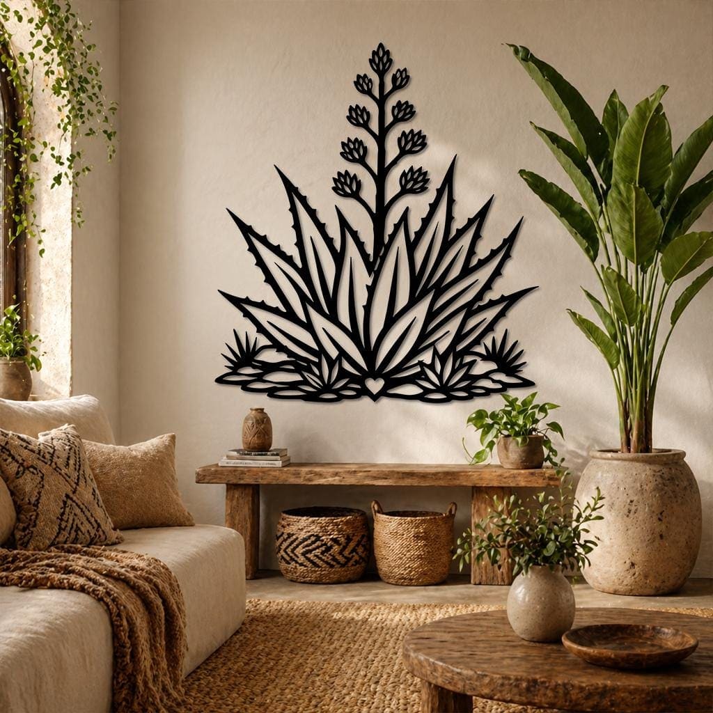 Art Mural Metalik – Agavja – punim artizanal çeliku nga AR-TI Atelier – foto 7
