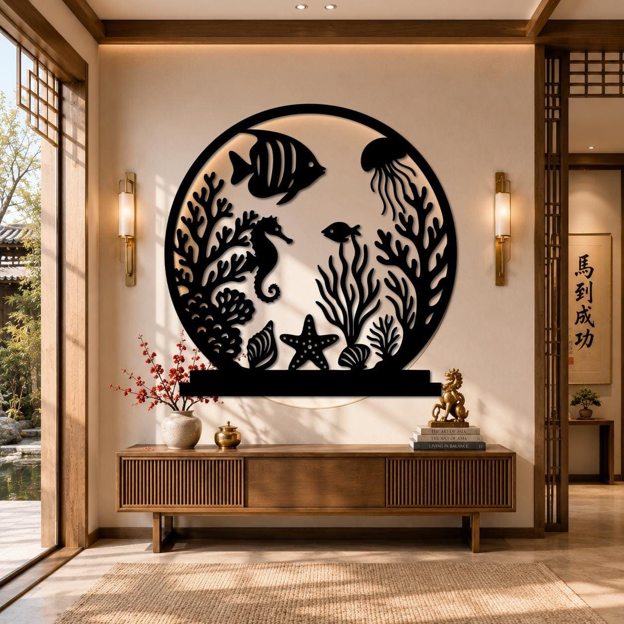 Art Mural Metalik – Akuariumi – punim artizanal çeliku nga AR-TI Atelier – foto 3