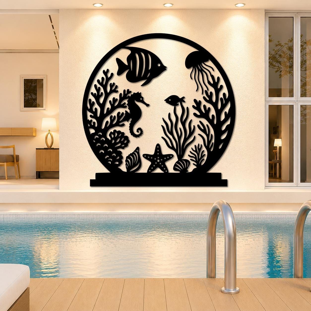 Art Mural Metalik – Akuariumi – punim artizanal çeliku nga AR-TI Atelier – foto 6