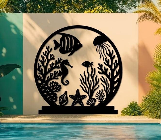 Art Mural Metalik – Akuariumi – punim artizanal çeliku nga AR-TI Atelier – foto 7