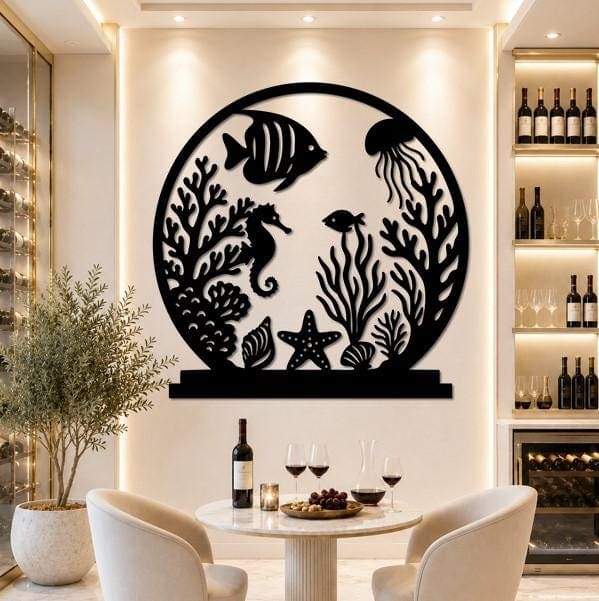 Art Mural Metalik – Akuariumi – punim artizanal çeliku nga AR-TI Atelier – foto 8