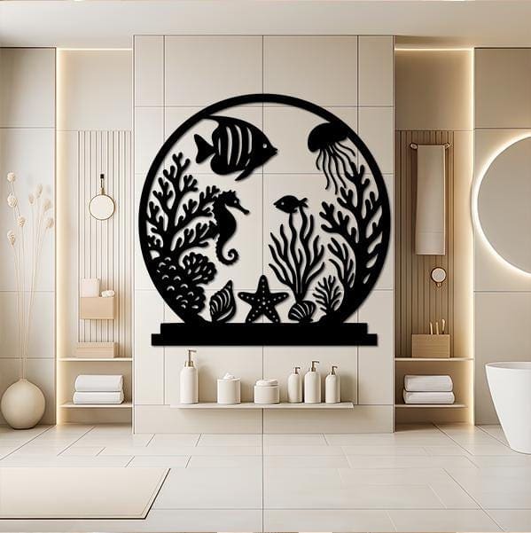 Art Mural Metalik – Akuariumi – punim artizanal çeliku nga AR-TI Atelier – foto 9