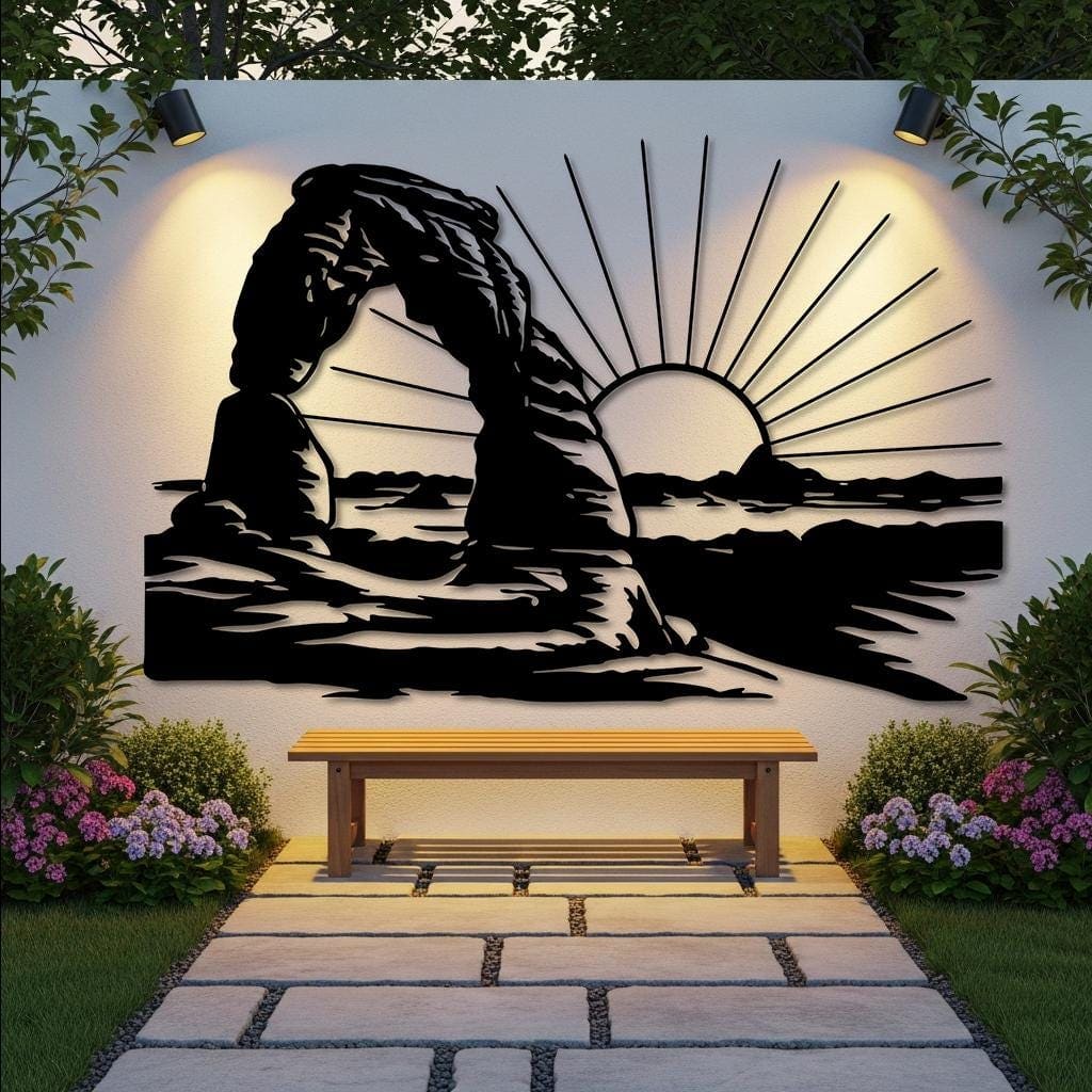 Art Mural Metalik – Arches National Park – punim artizanal nga AR-TI Atelier
