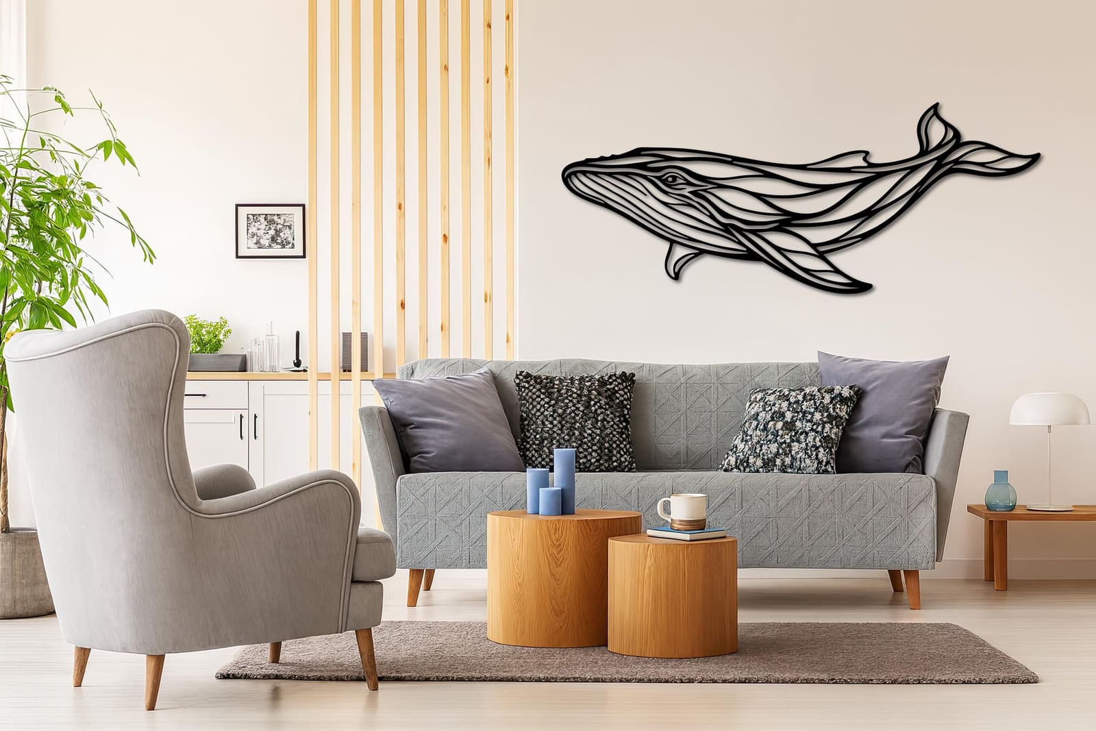 Art Mural Metalik – Balena – punim artizanal çeliku nga AR-TI Atelier – foto 7