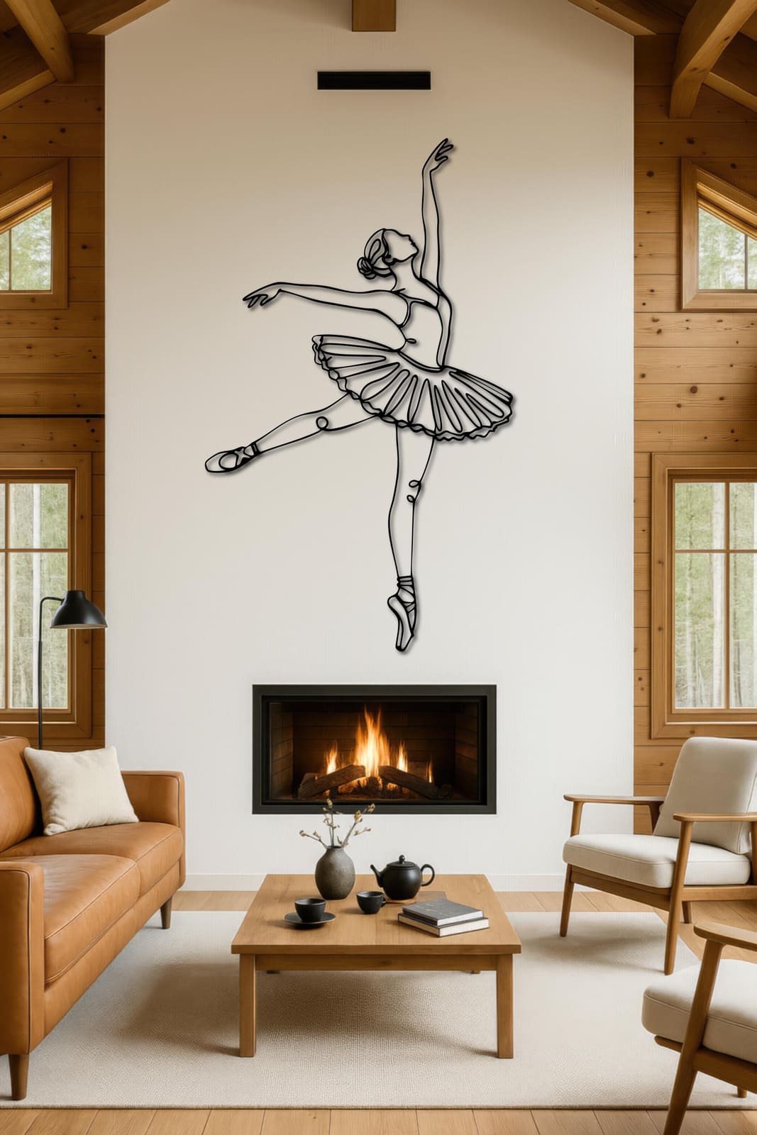 Art Mural Metalik – Balerina – punim artizanal nga AR-TI Atelier