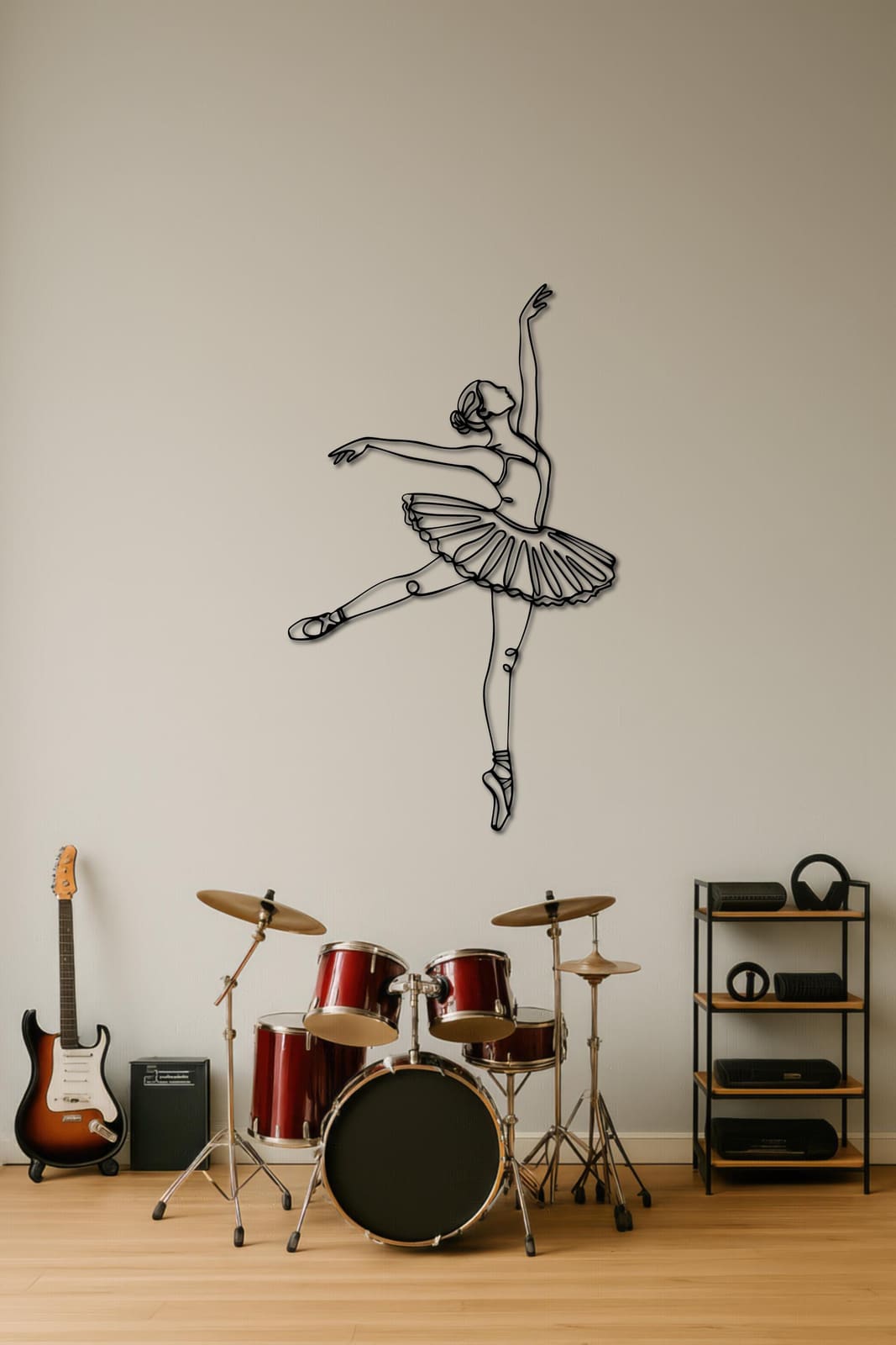 Art Mural Metalik – Balerina – punim artizanal çeliku nga AR-TI Atelier – foto 3