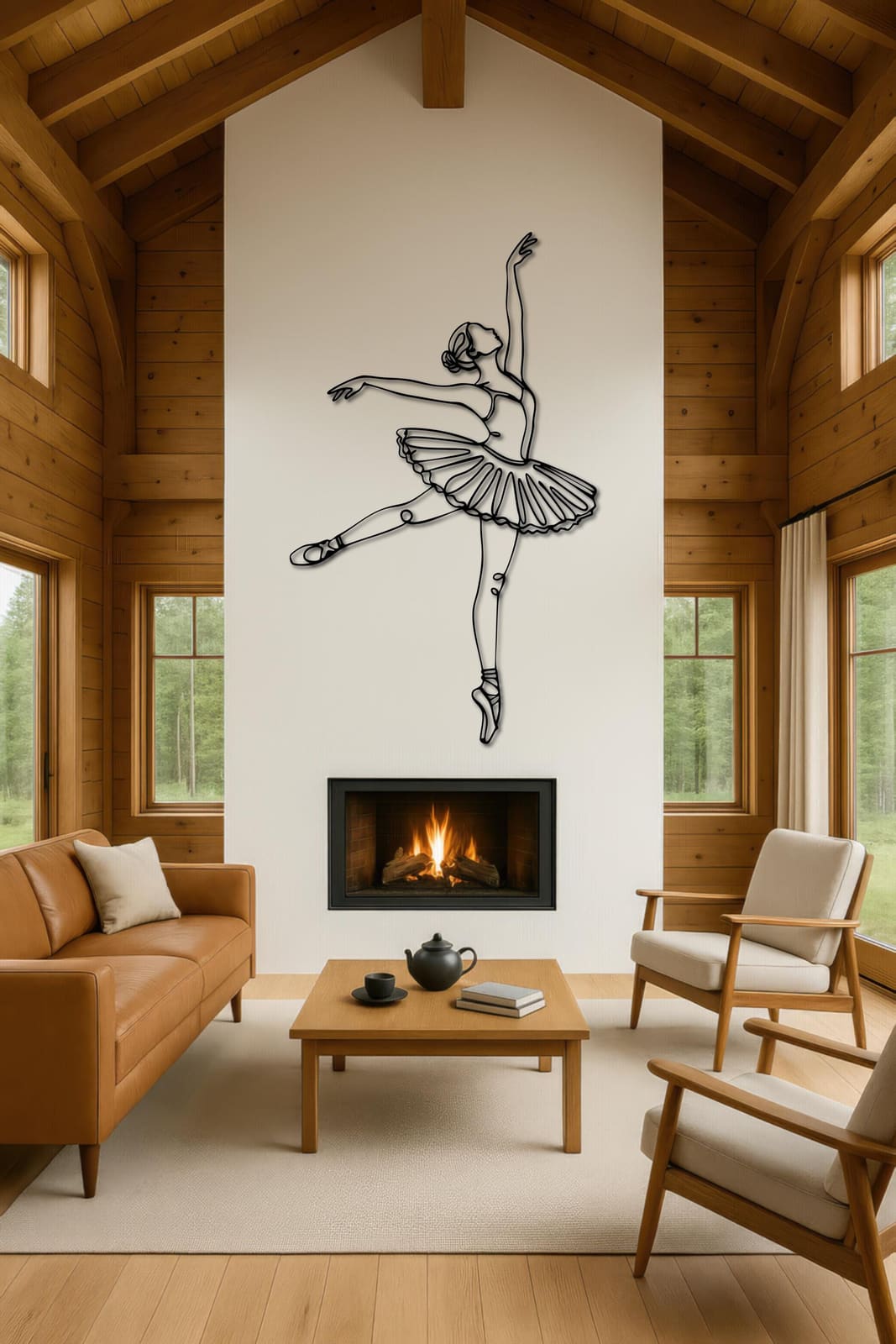 Art Mural Metalik – Balerina – punim artizanal çeliku nga AR-TI Atelier – foto 6