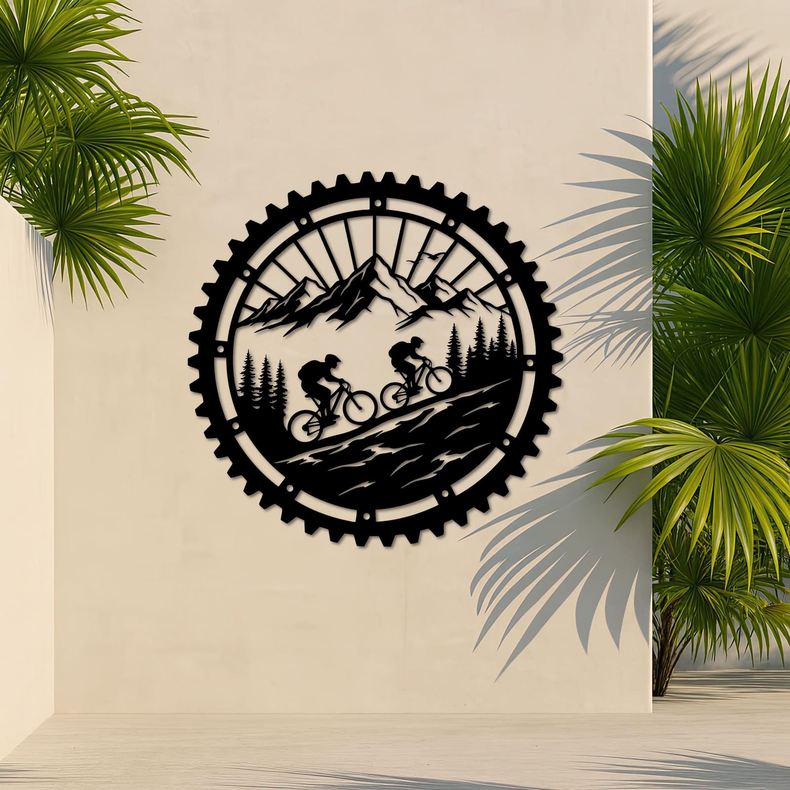 Art Mural Metalik – Biçikleta e Malit – punim artizanal çeliku nga AR-TI Atelier – foto 4