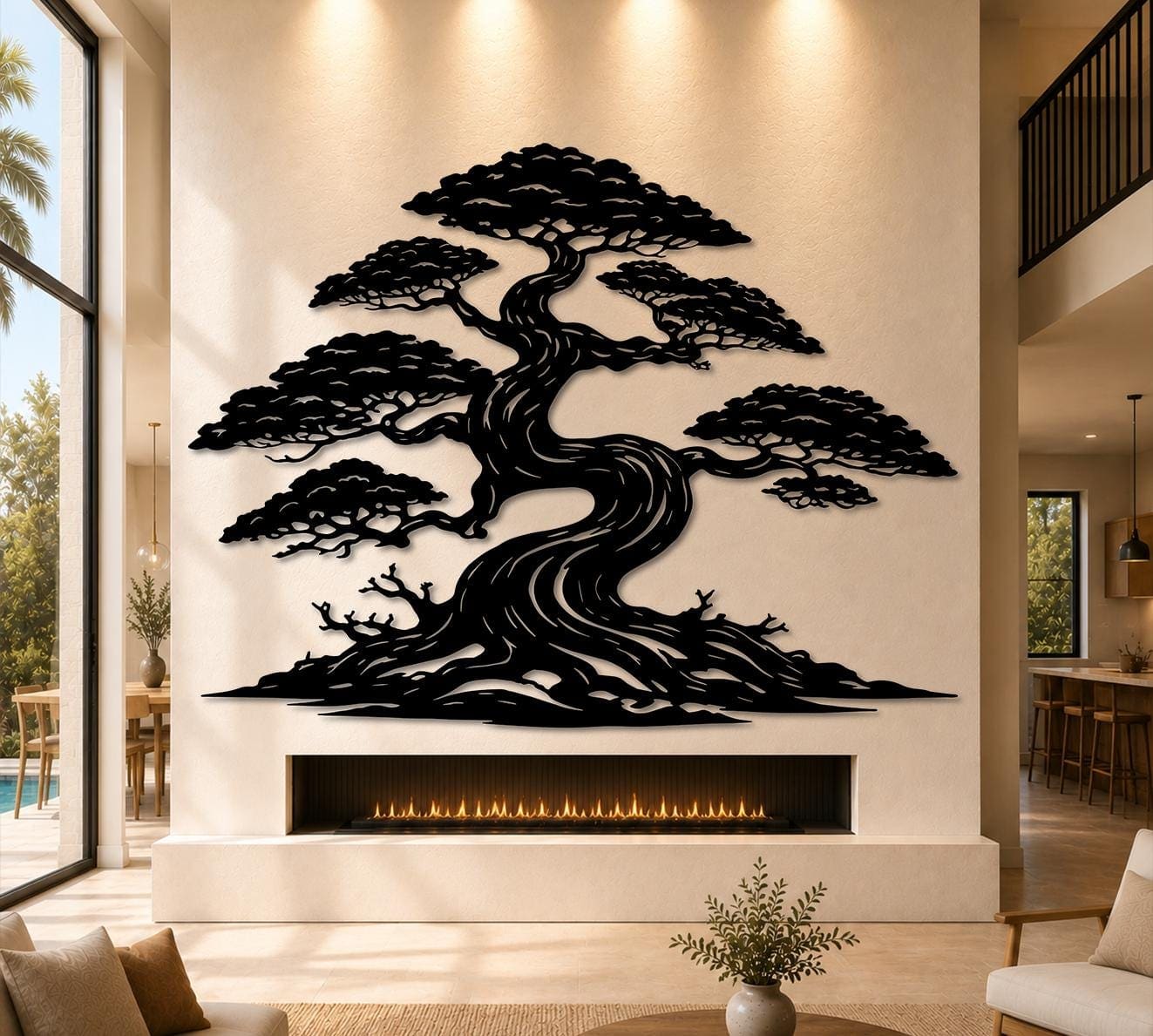 Art Mural Metalik – Bonsai Gjigant – punim artizanal nga AR-TI Atelier