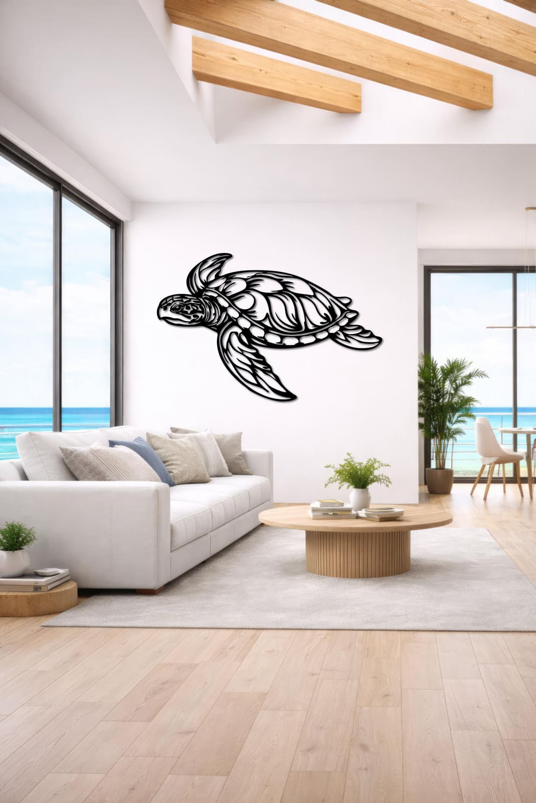 Art Mural Metalik – Breshka e Detit – punim artizanal nga AR-TI Atelier
