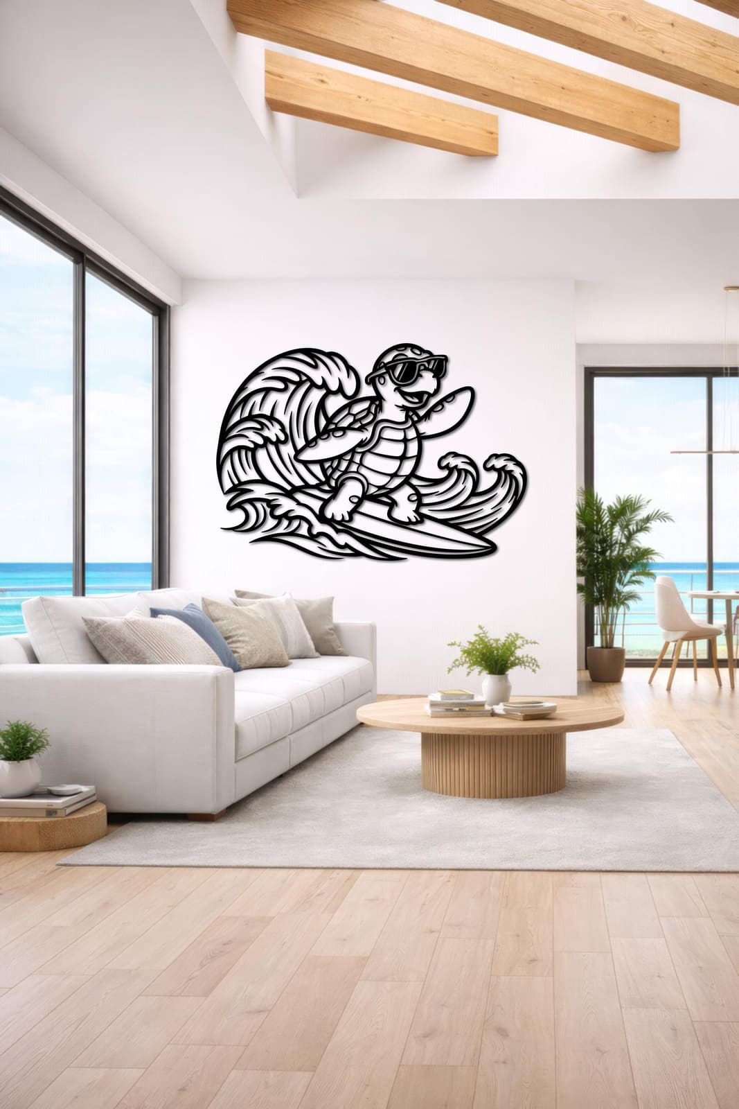 Art Mural Metalik – Breshka Surfiste – punim artizanal çeliku nga AR-TI Atelier – foto 2