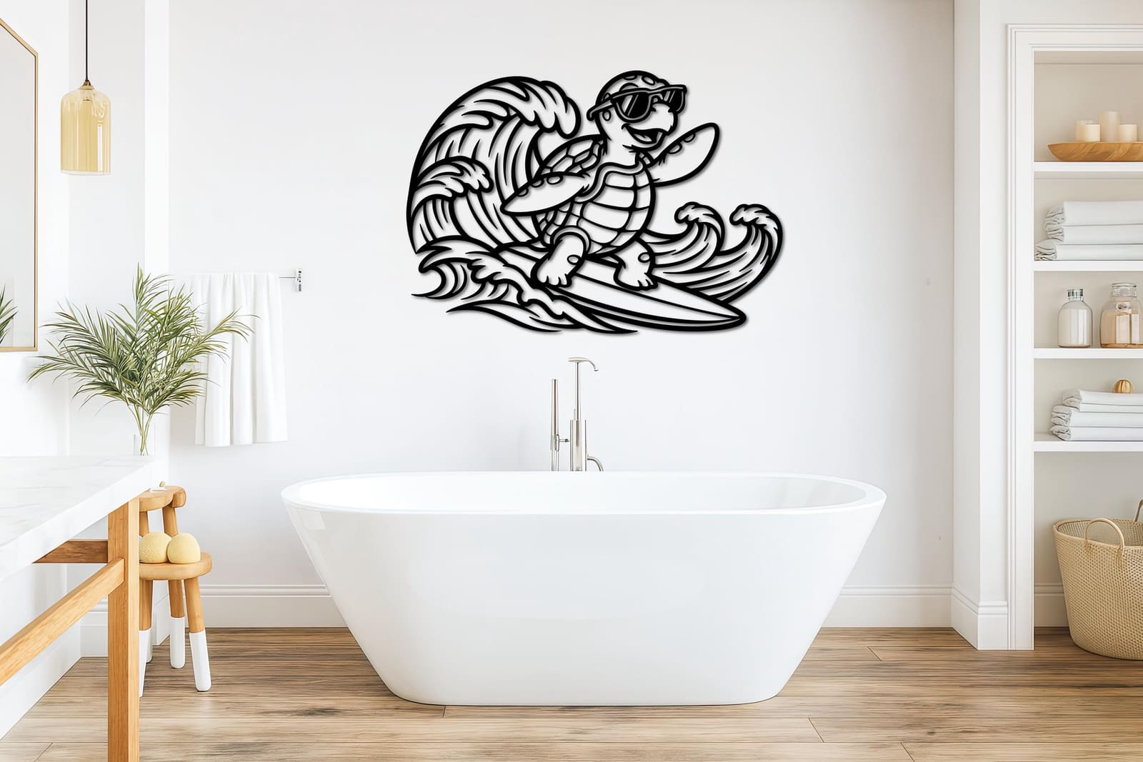 Art Mural Metalik – Breshka Surfiste – punim artizanal çeliku nga AR-TI Atelier – foto 10
