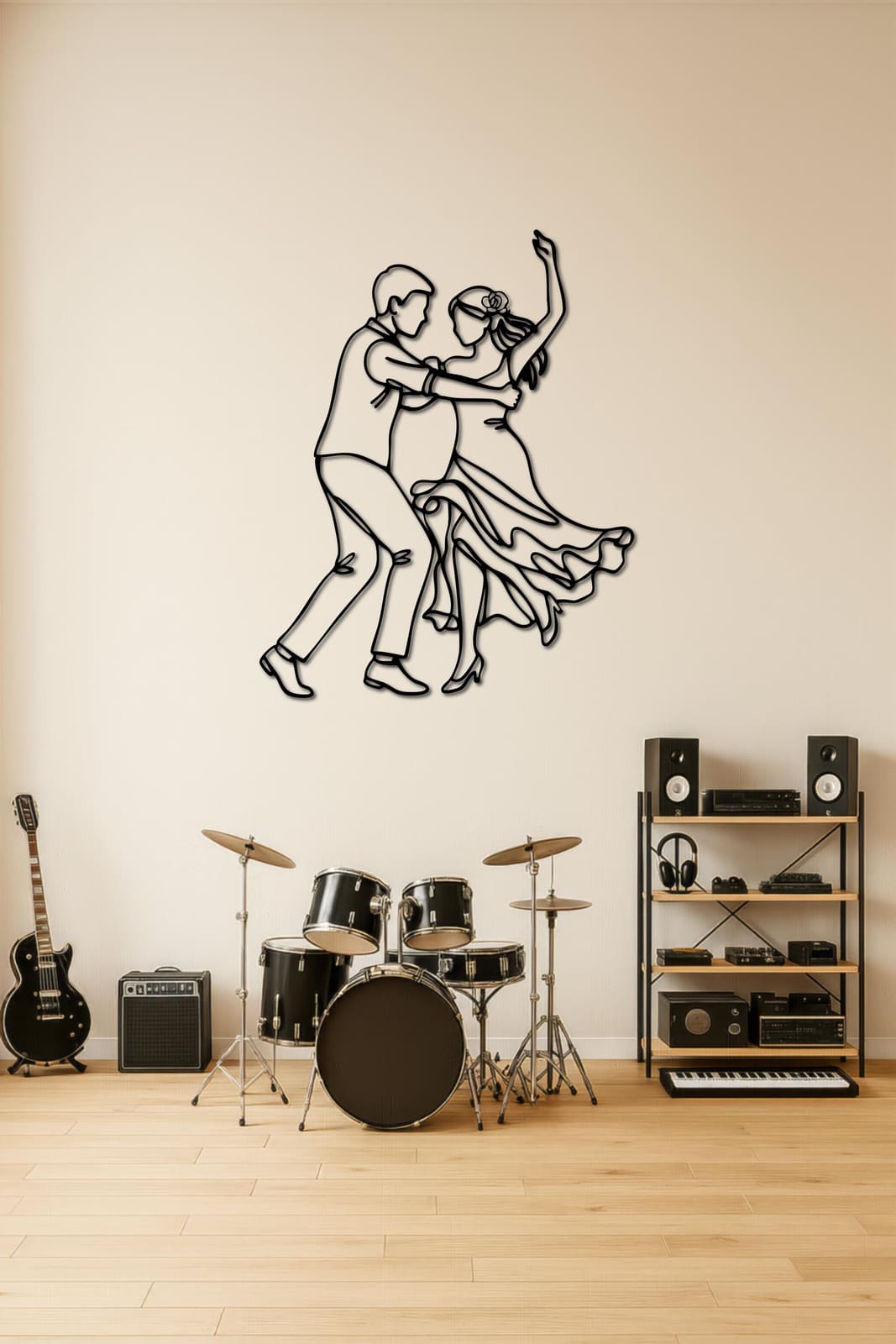 Art Mural Metalik – Çifti në Vallëzim – punim artizanal çeliku nga AR-TI Atelier – foto 5