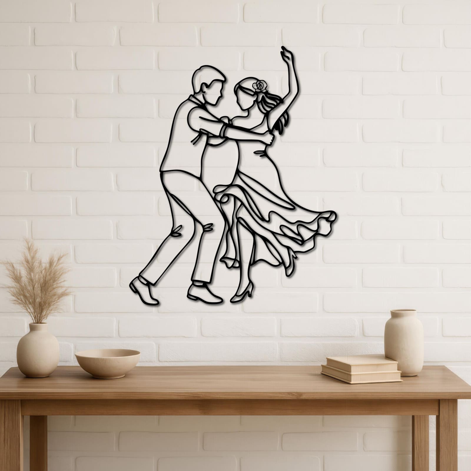 Art Mural Metalik – Çifti në Vallëzim – punim artizanal çeliku nga AR-TI Atelier – foto 6