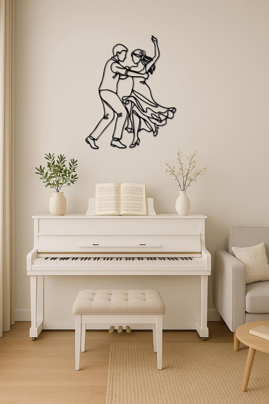 Art Mural Metalik – Çifti në Vallëzim – punim artizanal çeliku nga AR-TI Atelier – foto 7