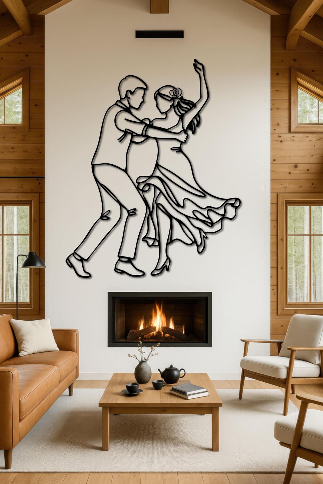 Art Mural Metalik – Çifti në Vallëzim – punim artizanal çeliku nga AR-TI Atelier – foto 9