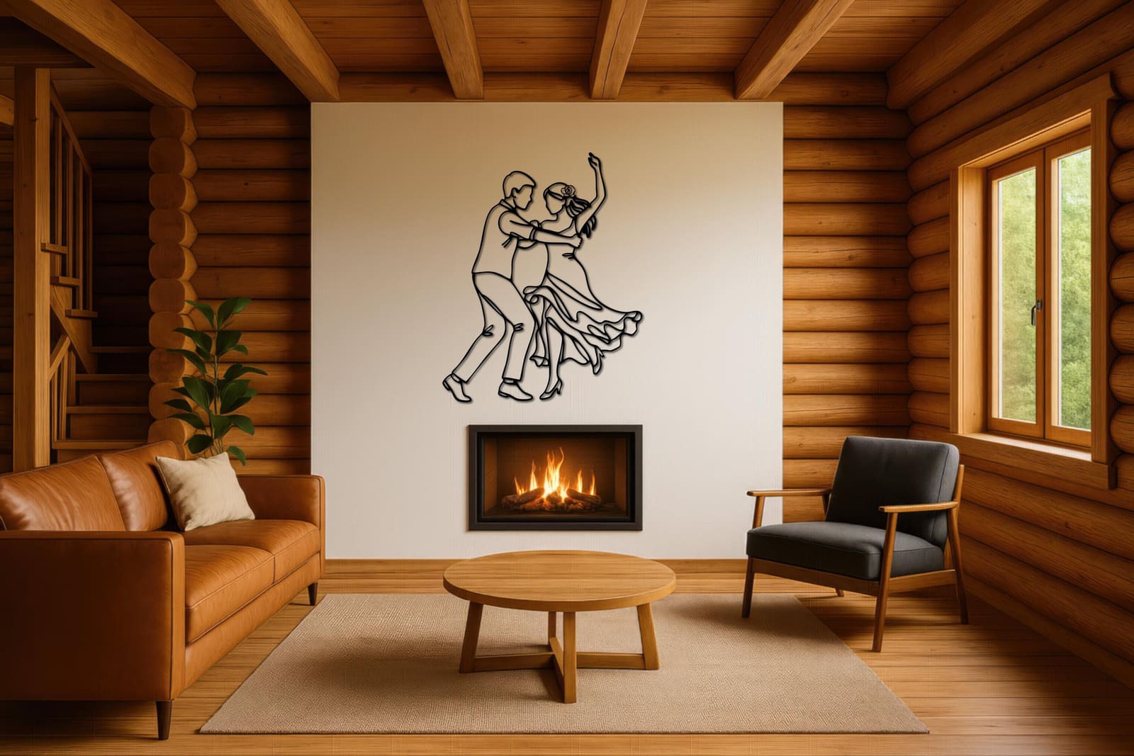 Art Mural Metalik – Çifti në Vallëzim – punim artizanal çeliku nga AR-TI Atelier – foto 10