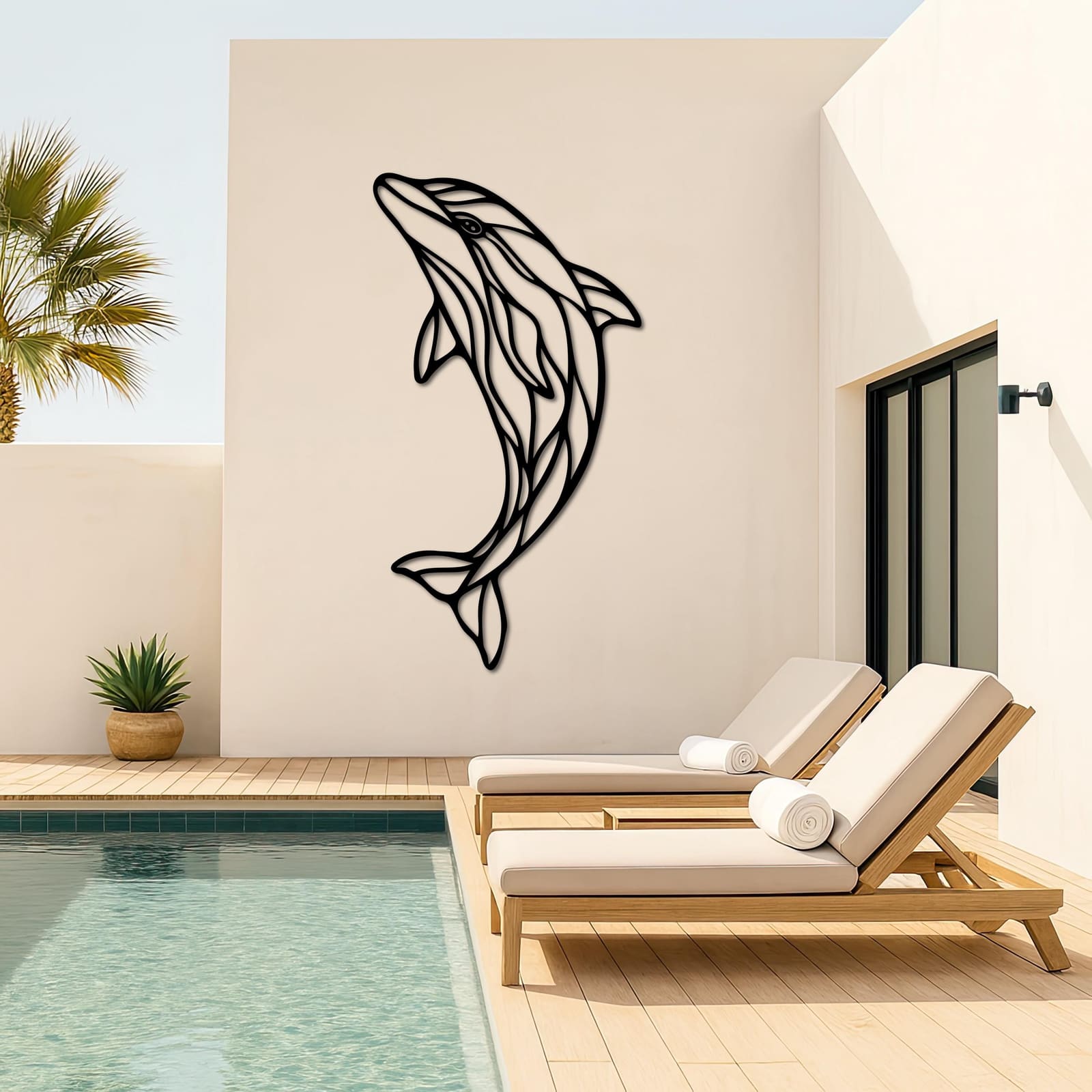 Art Mural Metalik – Delfini – punim artizanal çeliku nga AR-TI Atelier – foto 7