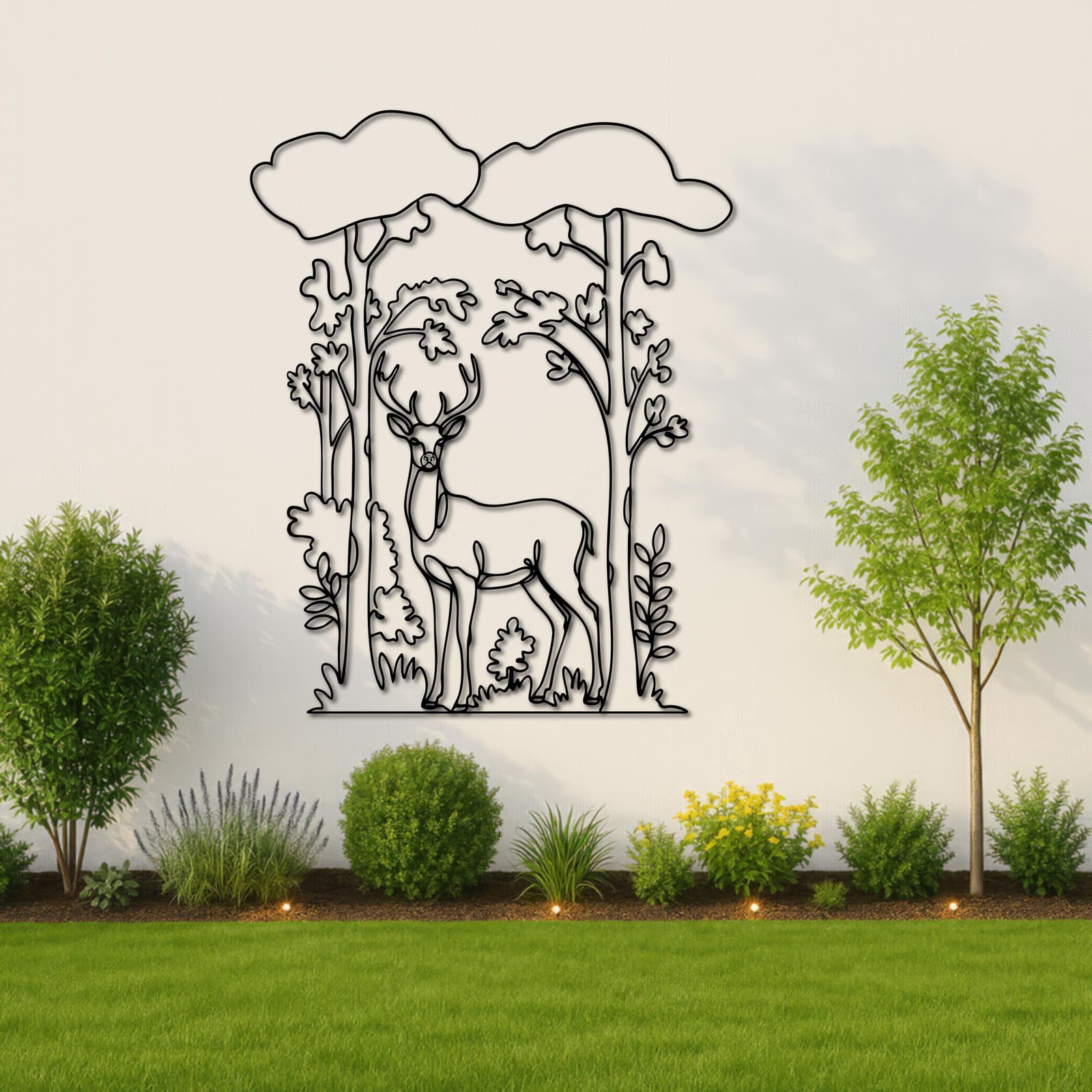 Art Mural Metalik – Dreri Line Art · Modeli 2 – punim artizanal çeliku nga AR-TI Atelier – foto 1