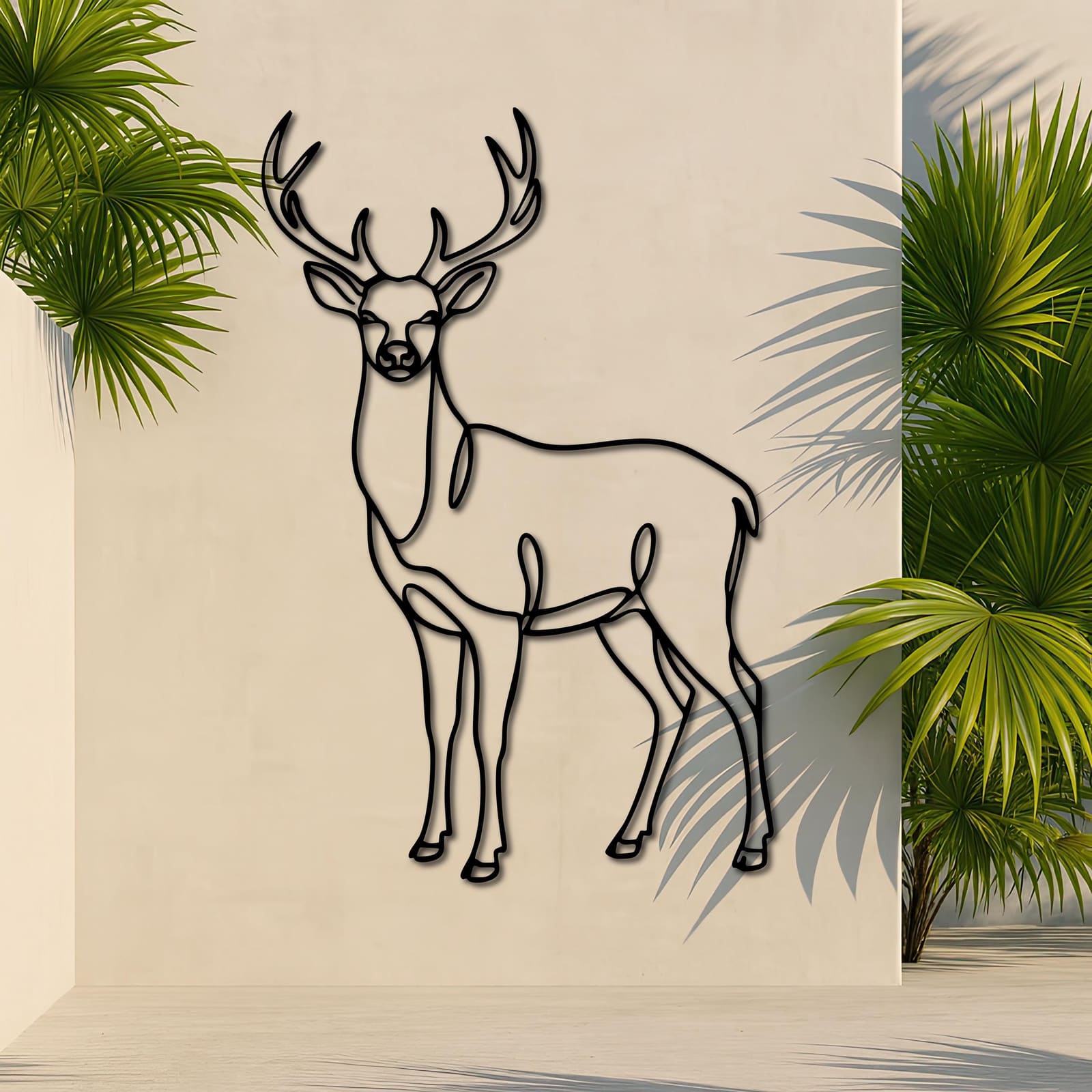 Art Mural Metalik – Dreri Line Art – punim artizanal nga AR-TI Atelier