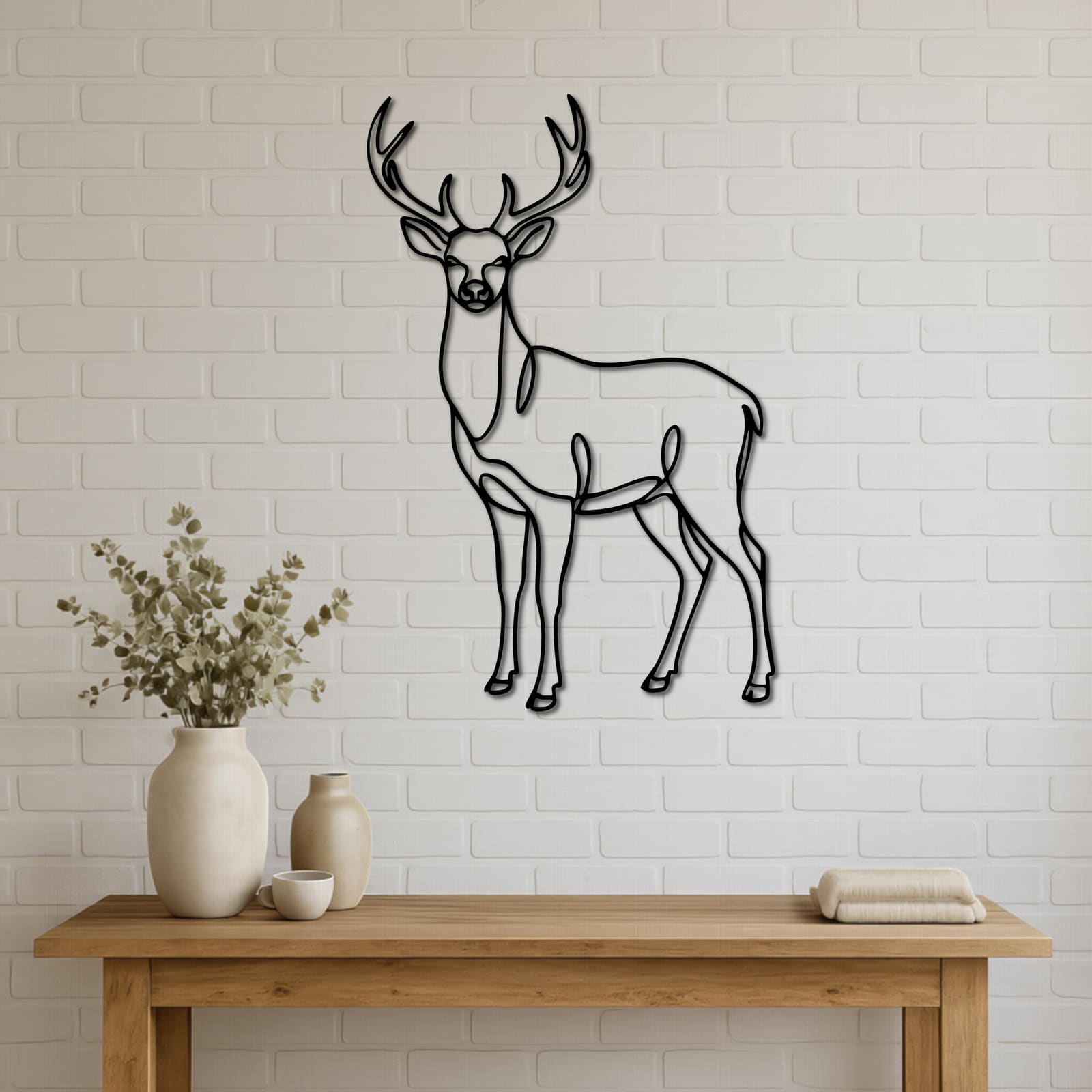 Art Mural Metalik – Dreri Line Art – punim artizanal çeliku nga AR-TI Atelier – foto 3