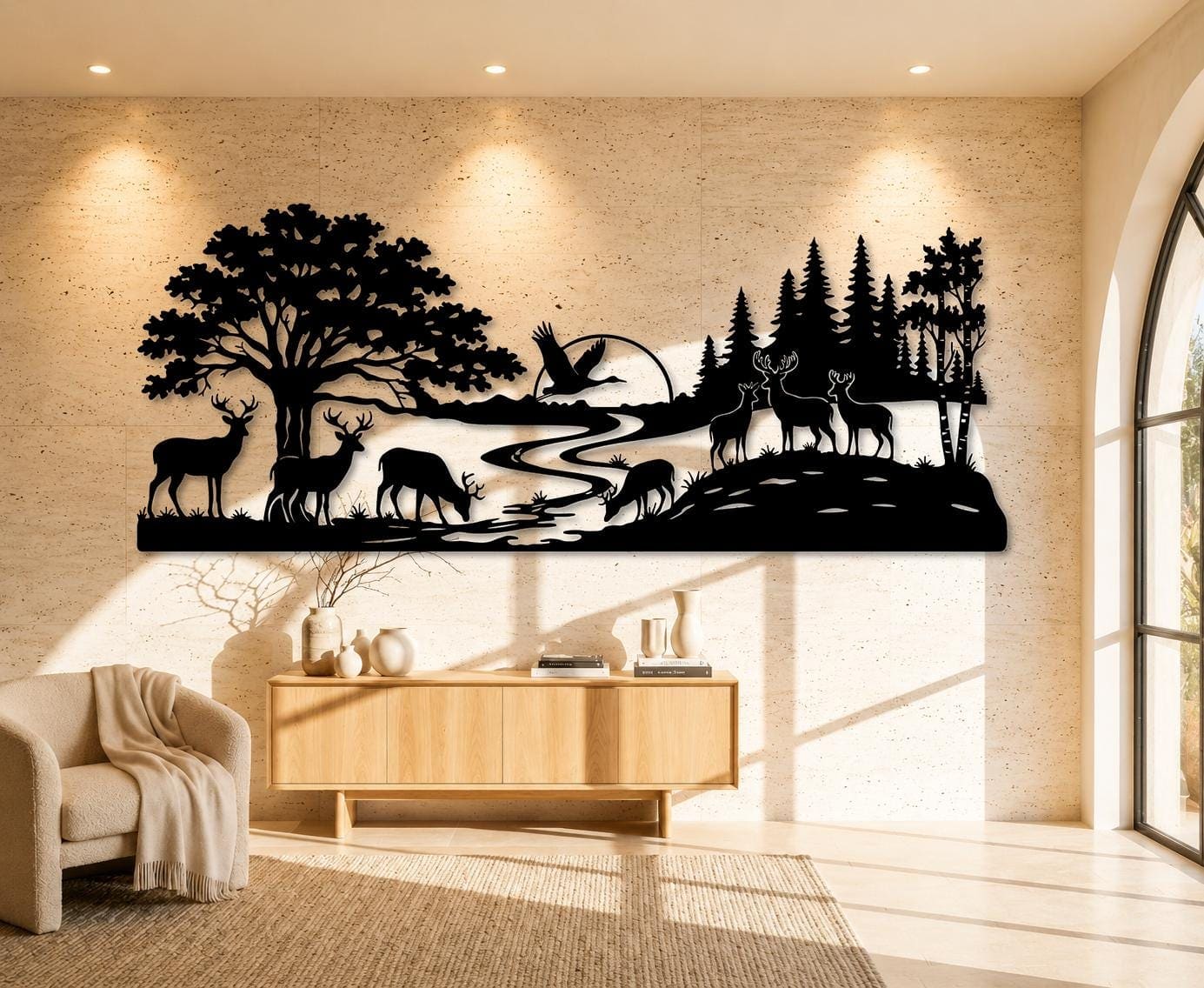 Art Mural Metalik – Dreri · Modeli 5 – punim artizanal çeliku nga AR-TI Atelier – foto 8