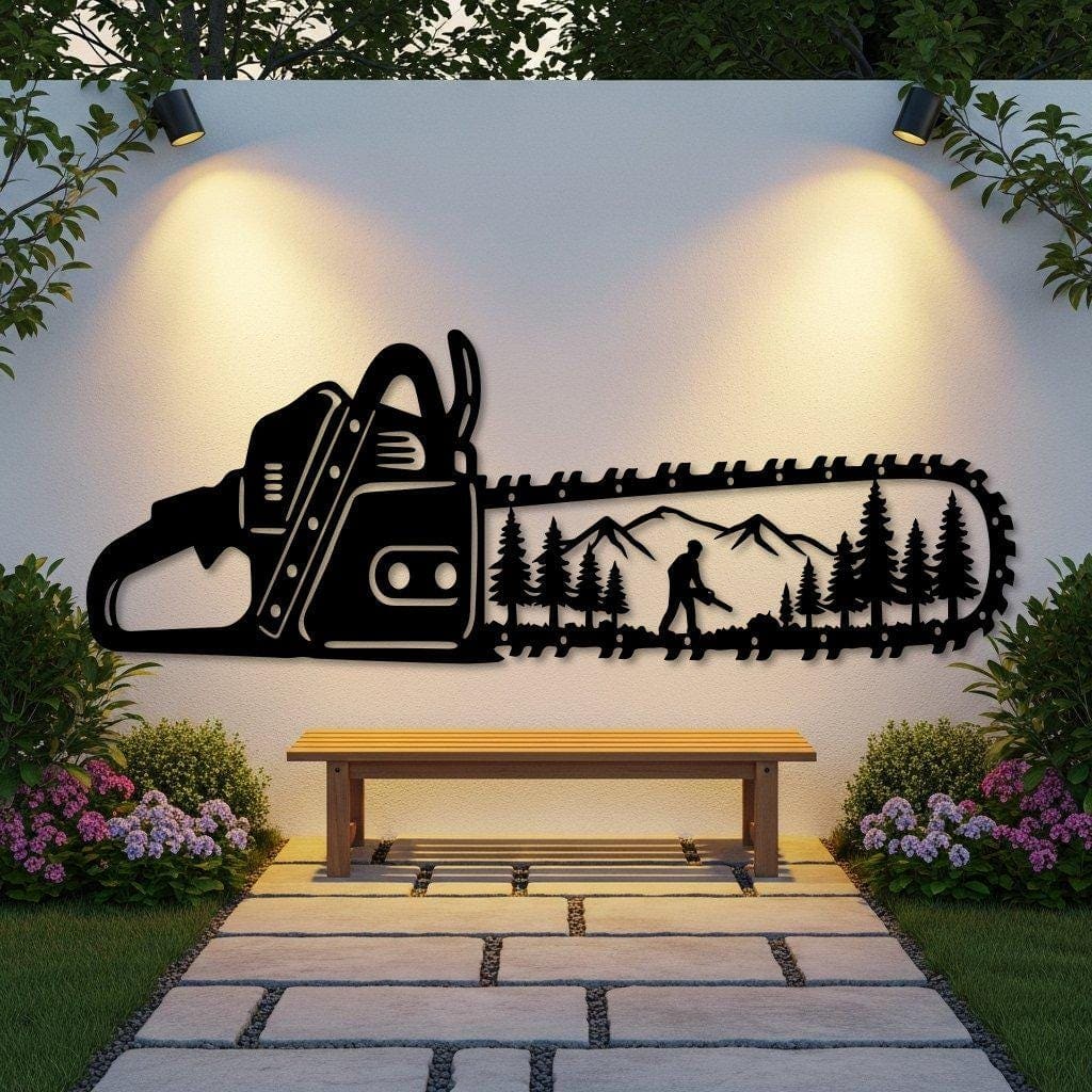 Art Mural Metalik – Druvari me Motosharrë – punim artizanal çeliku nga AR-TI Atelier – foto 2