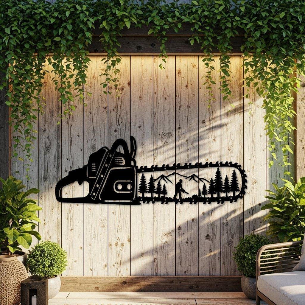 Art Mural Metalik – Druvari me Motosharrë – punim artizanal çeliku nga AR-TI Atelier – foto 3