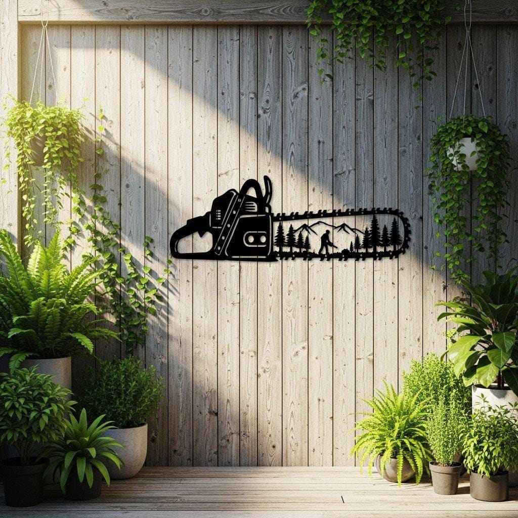 Art Mural Metalik – Druvari me Motosharrë – punim artizanal çeliku nga AR-TI Atelier – foto 4