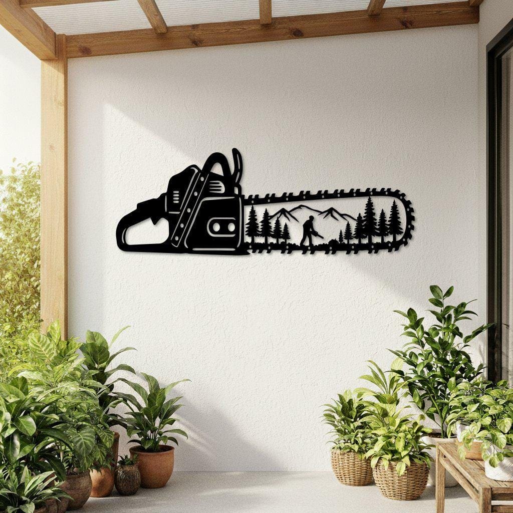 Art Mural Metalik – Druvari me Motosharrë – punim artizanal çeliku nga AR-TI Atelier – foto 6