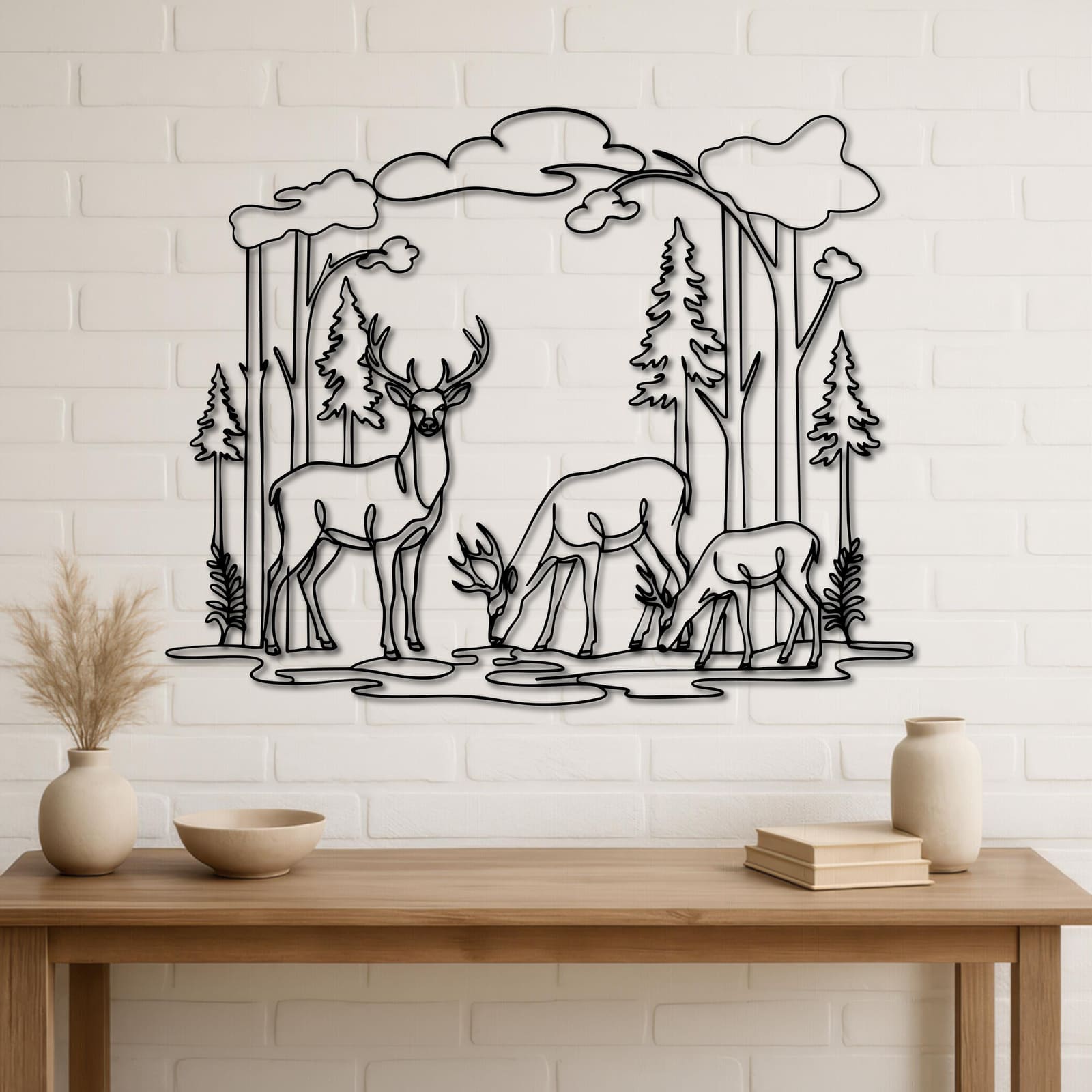 Art Mural Metalik – Familja e Drerëve – punim artizanal çeliku nga AR-TI Atelier – foto 2