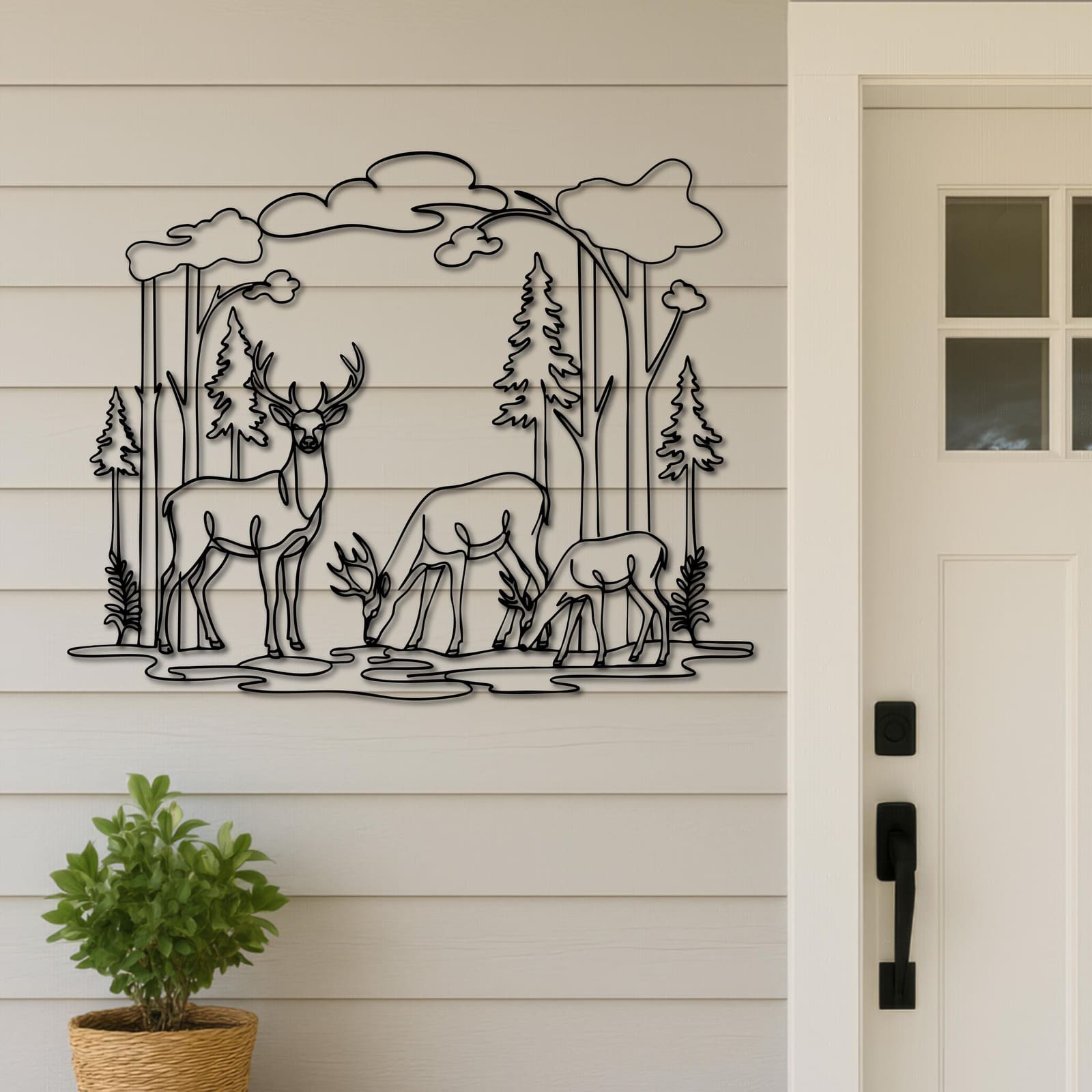 Art Mural Metalik – Familja e Drerëve – punim artizanal çeliku nga AR-TI Atelier – foto 4