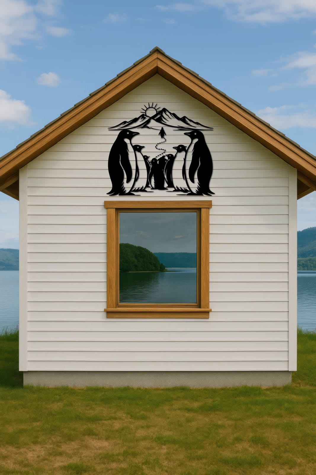Art Mural Metalik – Familja e Pinguinëve – punim artizanal çeliku nga AR-TI Atelier – foto 10
