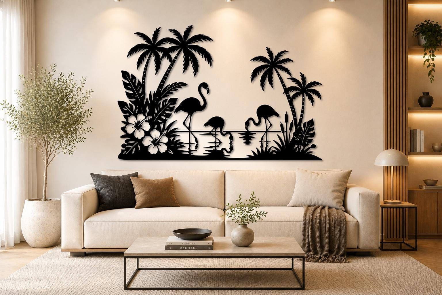 Art Mural Metalik – Flamingoja – punim artizanal çeliku nga AR-TI Atelier – foto 5