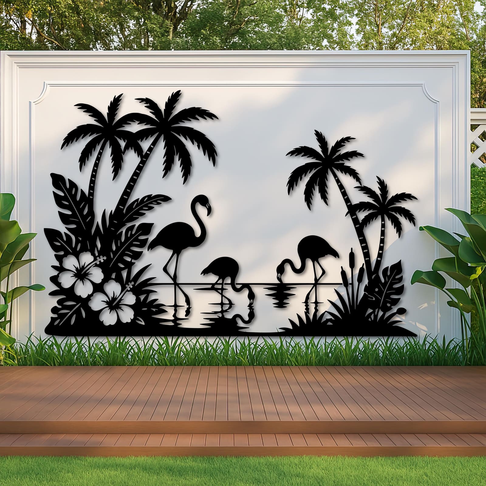 Art Mural Metalik – Flamingoja – punim artizanal çeliku nga AR-TI Atelier – foto 7