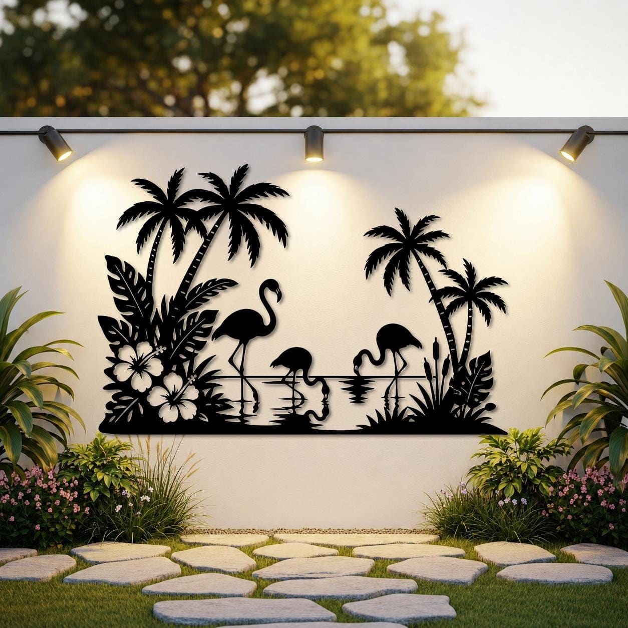 Art Mural Metalik – Flamingoja – punim artizanal çeliku nga AR-TI Atelier – foto 10