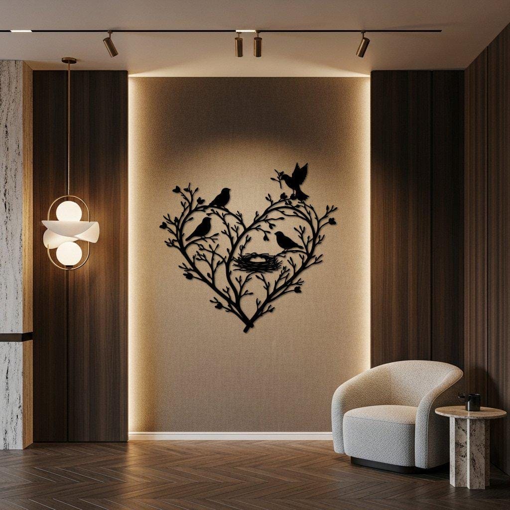 Art Mural Metalik – Foleja Zemër – punim artizanal çeliku nga AR-TI Atelier – foto 6