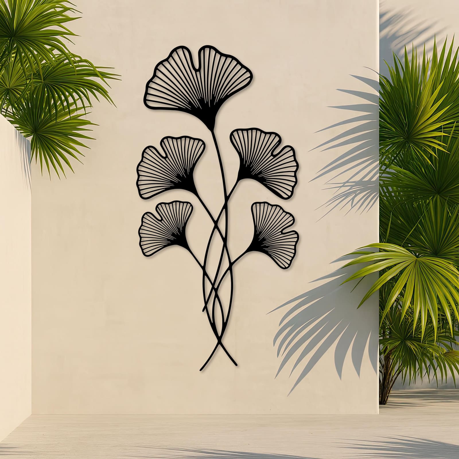 Art Mural Metalik – Ginkgo Biloba – punim artizanal çeliku nga AR-TI Atelier – foto 3