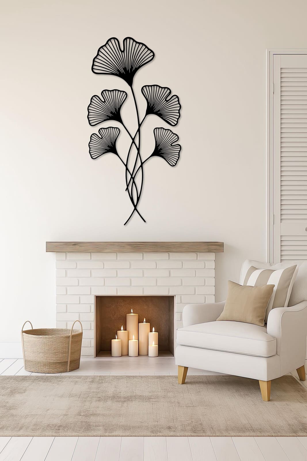 Art Mural Metalik – Ginkgo Biloba – punim artizanal çeliku nga AR-TI Atelier – foto 6