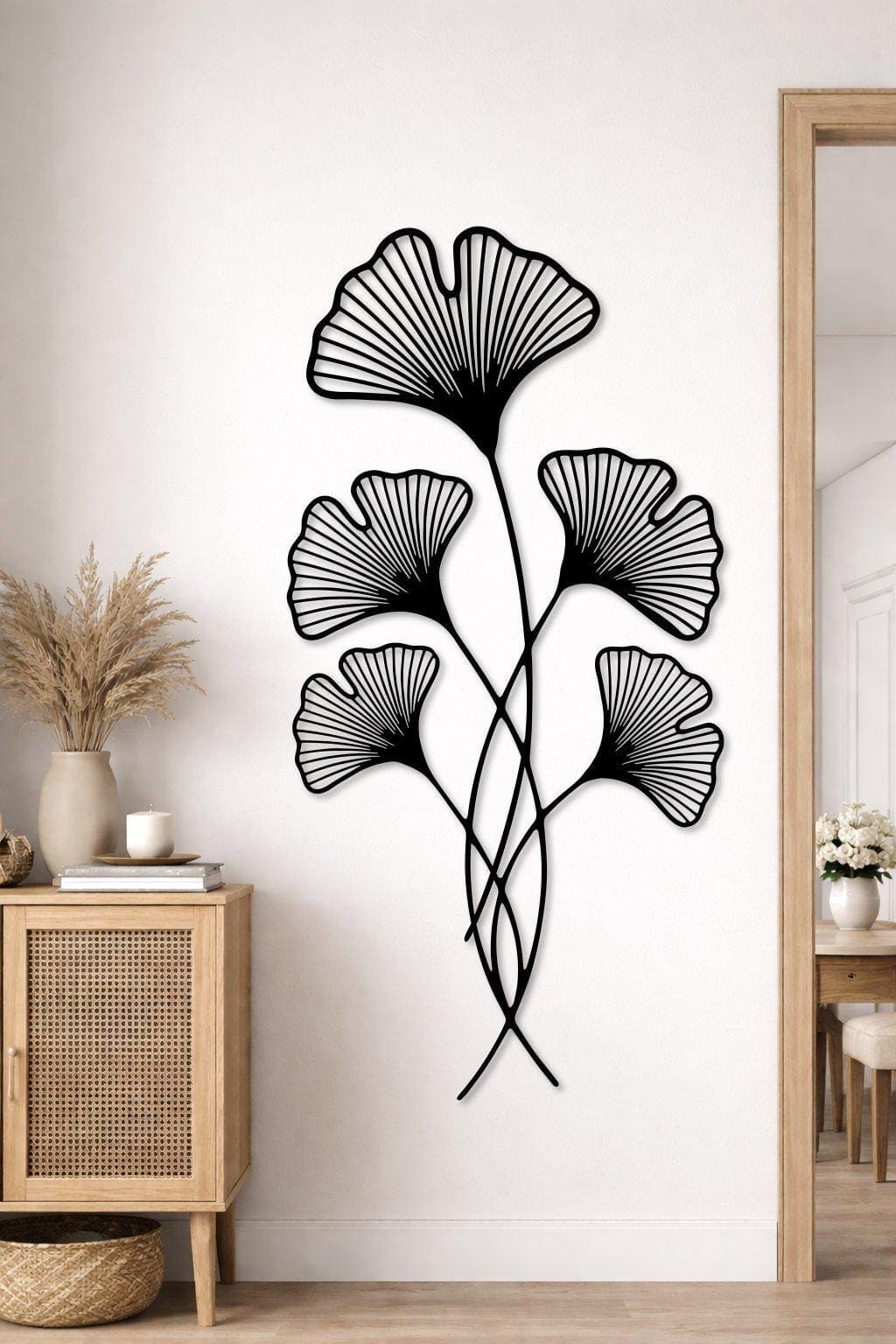 Art Mural Metalik – Ginkgo Biloba – punim artizanal çeliku nga AR-TI Atelier – foto 8