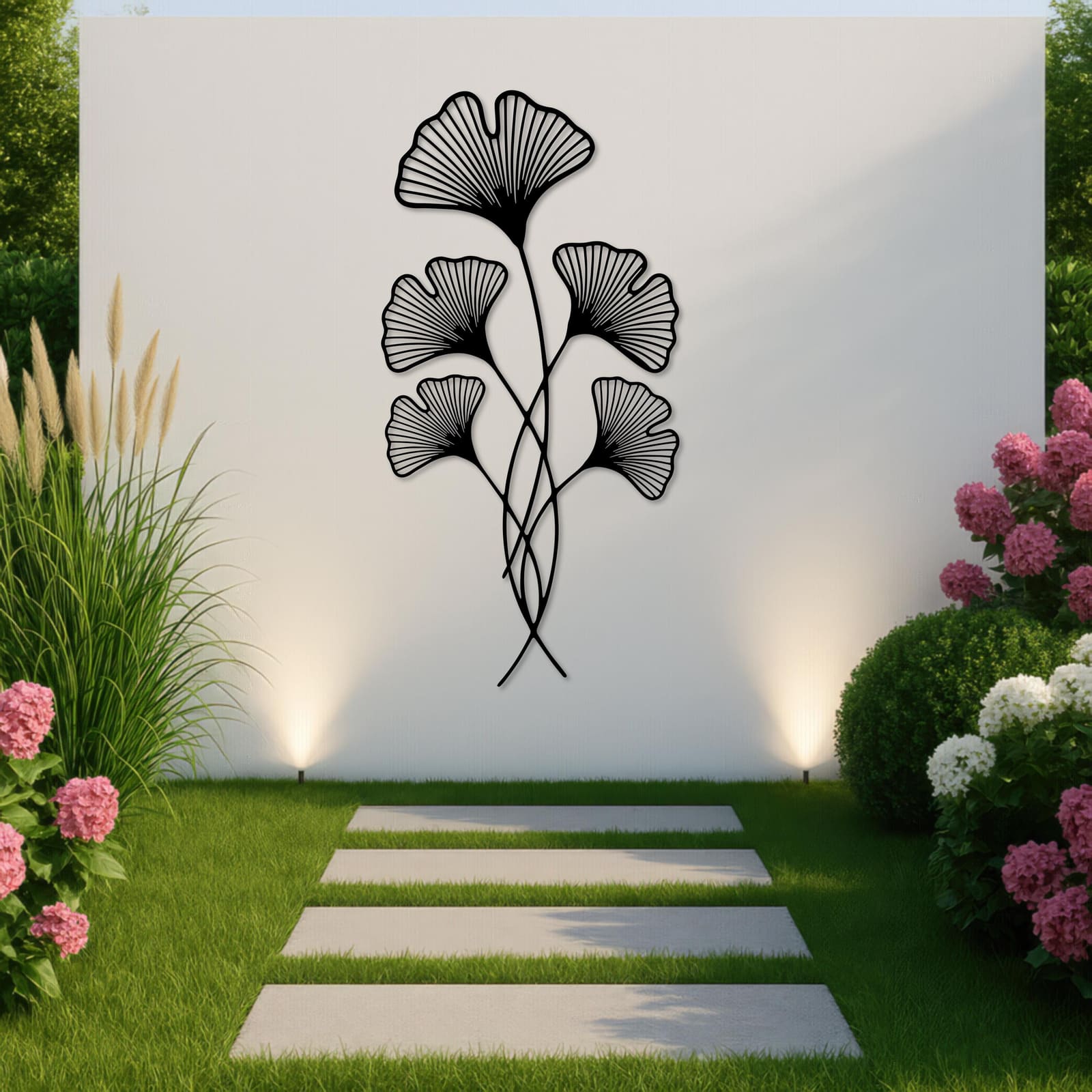 Art Mural Metalik – Ginkgo Biloba – punim artizanal çeliku nga AR-TI Atelier – foto 10