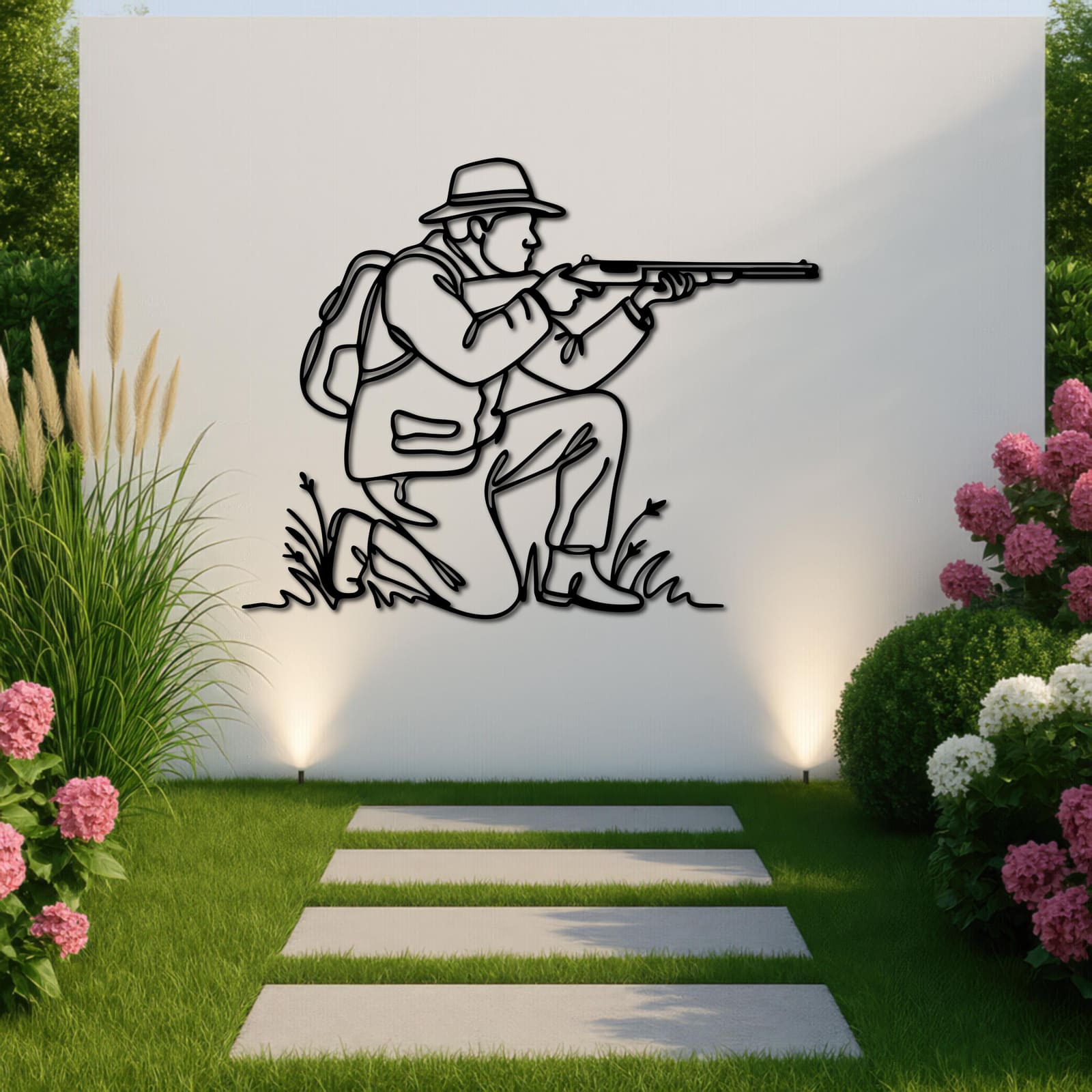 Art Mural Metalik – Gjahtari – punim artizanal çeliku nga AR-TI Atelier – foto 2
