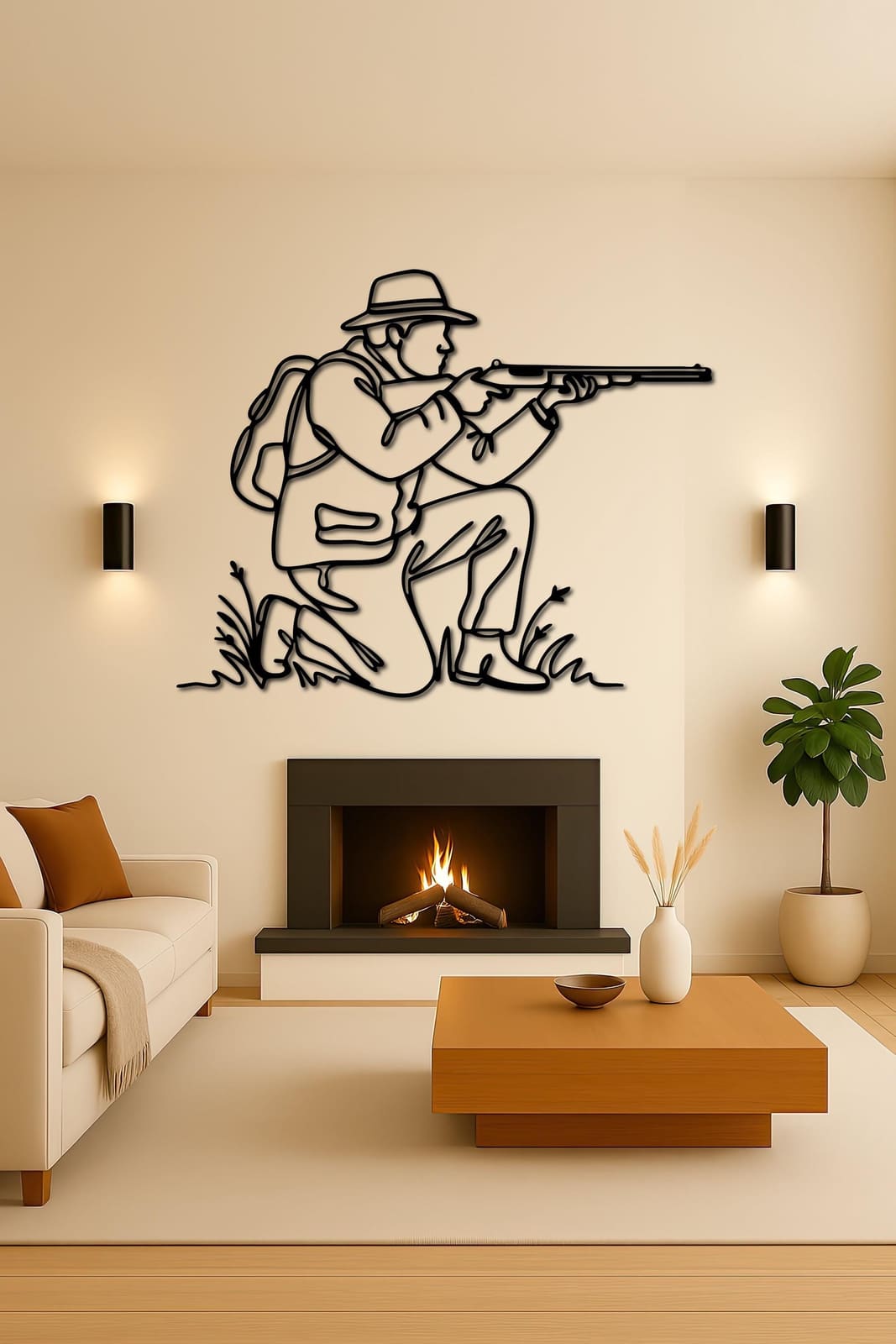 Art Mural Metalik – Gjahtari – punim artizanal çeliku nga AR-TI Atelier – foto 8