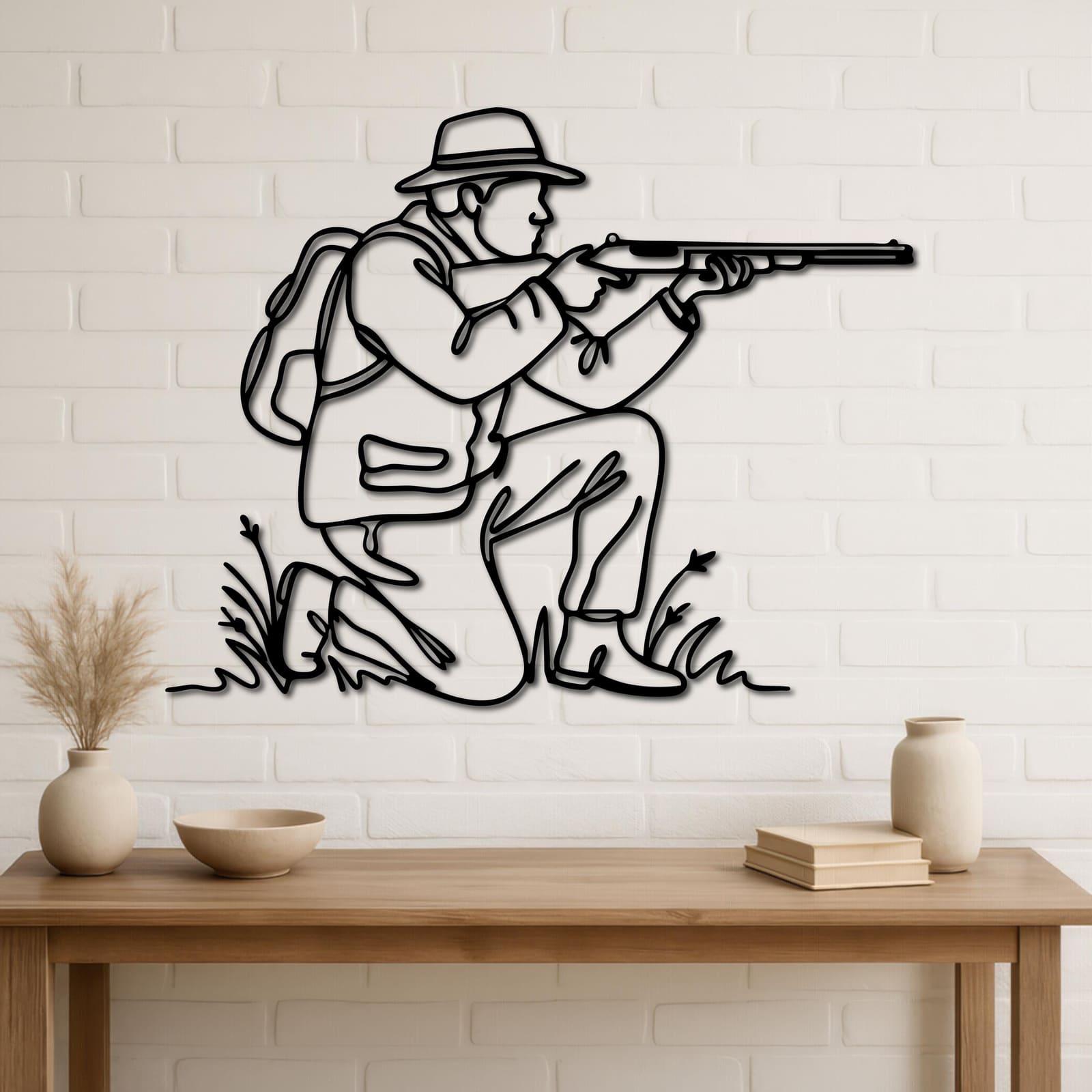 Art Mural Metalik – Gjahtari – punim artizanal çeliku nga AR-TI Atelier – foto 9