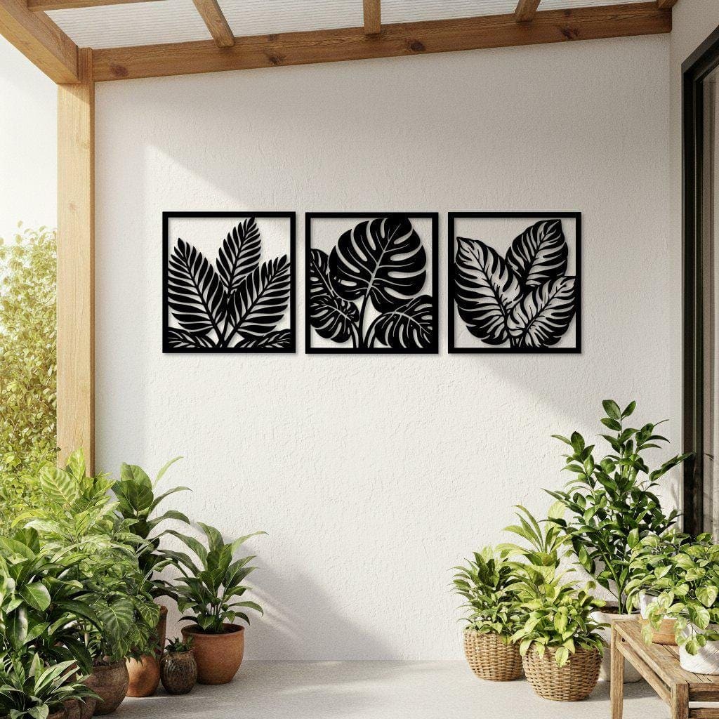 Art Mural Metalik – Gjethe për Oborr – punim artizanal çeliku nga AR-TI Atelier – foto 3