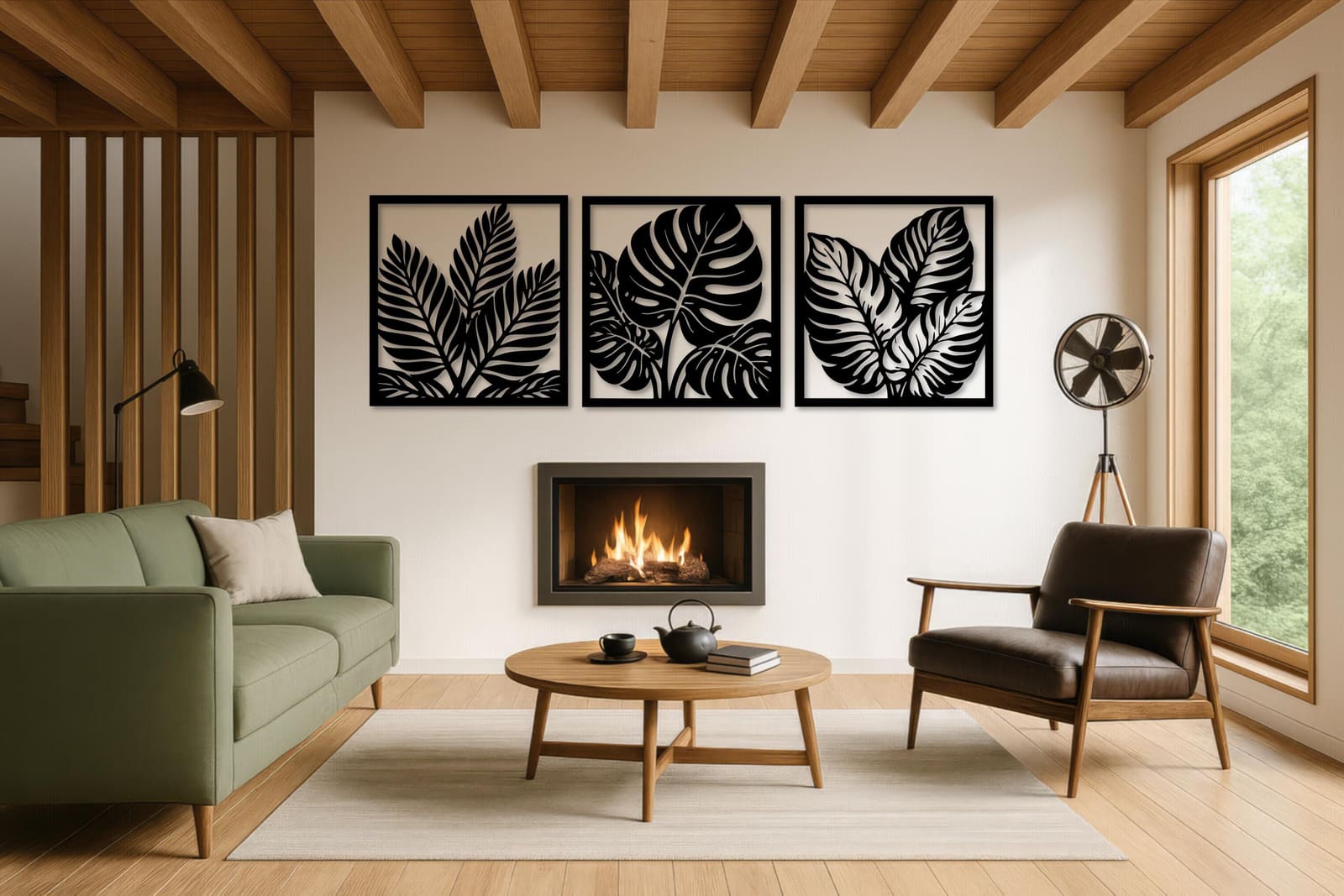 Art Mural Metalik – Gjethe për Oborr – punim artizanal çeliku nga AR-TI Atelier – foto 5