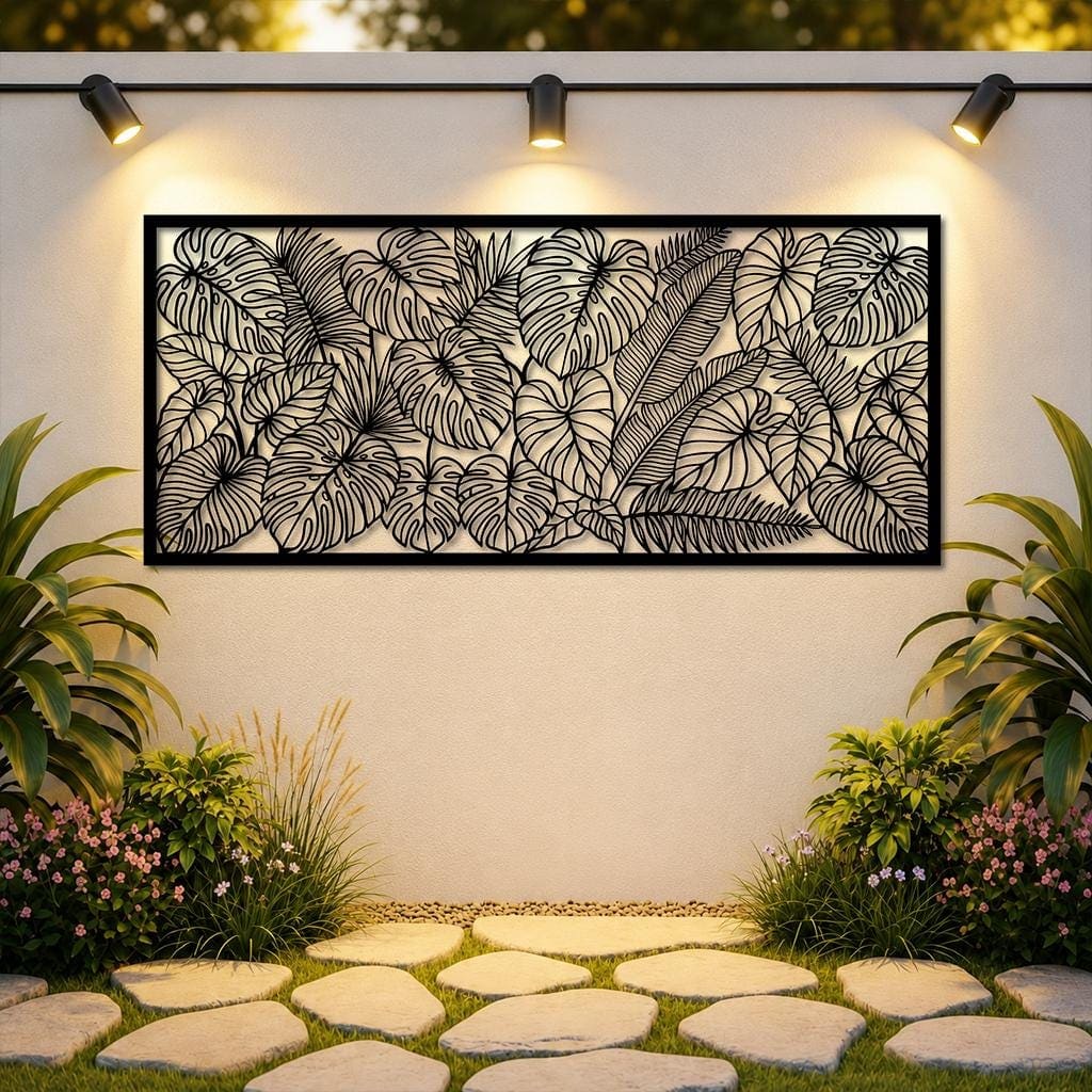 Art Mural Metalik – Gjethet Tropikale – punim artizanal çeliku nga AR-TI Atelier – foto 5